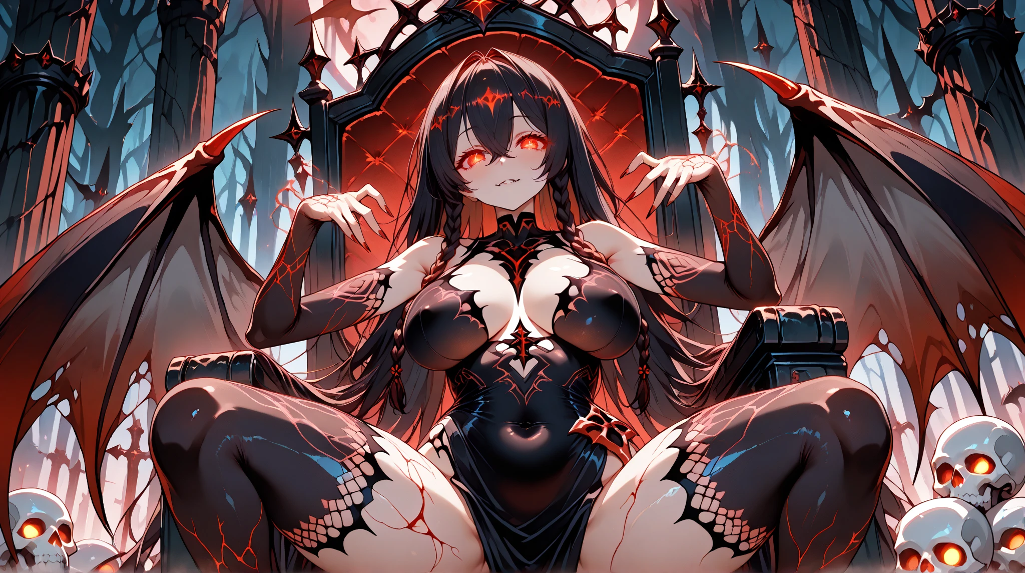 CovenSLL, Ablaze, magie, mask, NinymGP, hair ornament, best qualityer, work of art, high resolution,breasts big,look of hatred,raining in the background,holding a staff
