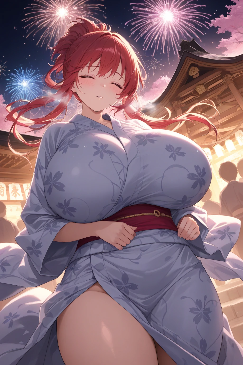 Hentai manga、High resolution、smile、Katsushika Hokusai、A busty, chubby slut with huge boobs exposes her private parts at a late-night Halloween party、Perfect proportions、Cowboy Shot、Fatty legs、Big areola、Shaved pussy、Clear eyes