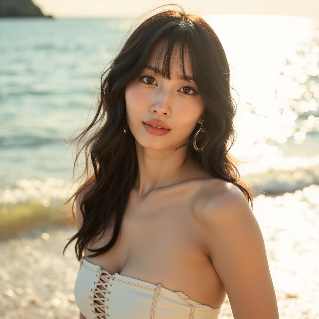 Bottom-to-top drawing:1.53,One Girl、Beautiful and detailed eyes and face、barefoot、Cute 16 year old Japanese girl, ((Extremely precise and accurate anatomy:1.0)), (photo Realistic:1.4), (hyper Realistic:1.4), (最高品質のRealisticな肌の質感:1.4), (Improvement of quality:1.4), (Enhances the beauty of skin texture:1.1), Clean and glowing skin, mesh, thin:1.2, (Realistic:1.3), Realisticなライティング, (Smoother lighting:1.05), (Improving the quality of cinema lighting:0.9), Backlight, A gentle light on your face, Ray Tracing, (Bright light:1.2), 32K, One Japanese woman, fine grain, Detailed face, (Film Grain:1.1),(Accentuates body lines:1.1), High resolution, Natural look, Kind eyes, Improves hair quality, Delicate light and shadow, Transparent muscles, Graceful pose, Beautiful Eyes, Sharp details, Soft light reflection, Beautiful contours, Delicate skin tone, Fine hair texture, Natural background, (((sunny day、School zone、A strong wind is blowing、Her hair and skirt are flying、 Open shirt、Pleated skirt、stroll:1.25、Light of the sun、Clear skies、stage、Blue sky and white clouds、The joys of youth)))、