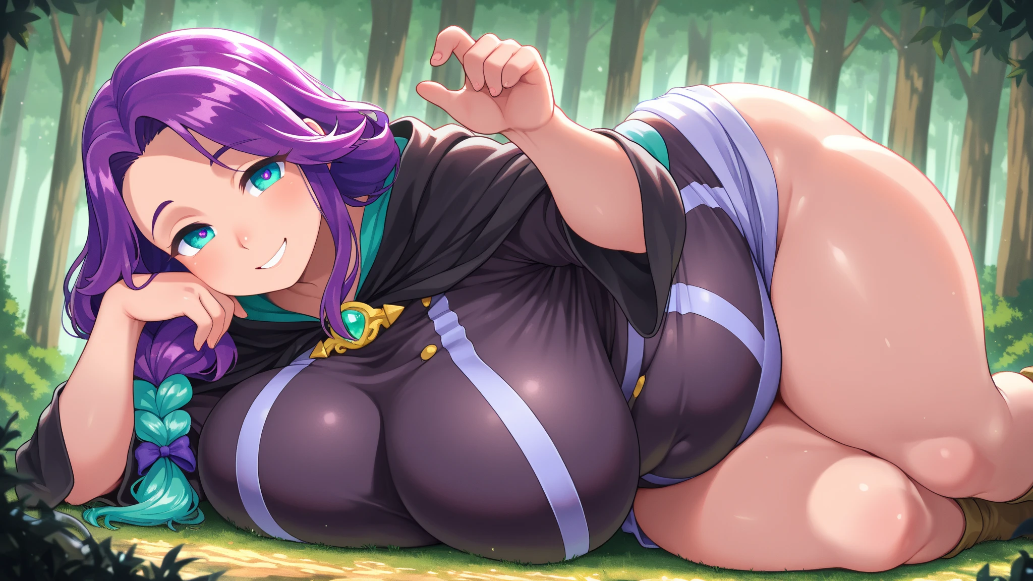 collei，green hair，Genshin Impact，tmasterpiece，The kinky is exposed  ，（Surreal breasttremely full breasts）），（（Super large）），Big breasts Thin waist，（（（Extremely large breasts））），seductiv，High detail，hyper qualit，high resolution，8K，8k smooth，(reality: 1.2)，(Highly realistic, Ultra-realistic, photograph realistic)，(Realism: 1.2)，Solo，(Perfect feminine curveig breasts:2)，(Huge breasts:2)，(gigantic cleavage breasts:2)，(Large breasts:2)，(Bare tits:1.4)，(chiseled abs : 1.1)，Nice strong legs，(Curvy:1.1)，Narrow waist，(gigantic hip:1)，(Thick thighs:1)，(Thick legs:1)