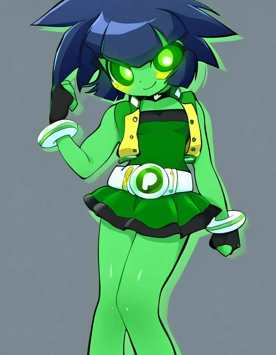 score_9, score_8_up, score_7_up, source_anime,
veena, <lora:veena-ingame-ponyxl-lora-nochekaiser:1>,
veena, long hair, blue eyes, gloves, green hair, makeup, colored skin, furry, pink nails, colored sclera, furry female, green skin, yellow sclera, black skin, yellow skin, yellow lips,
outdoors, cityscape,
looking at viewer, solo, dutch angle, cowboy shot,