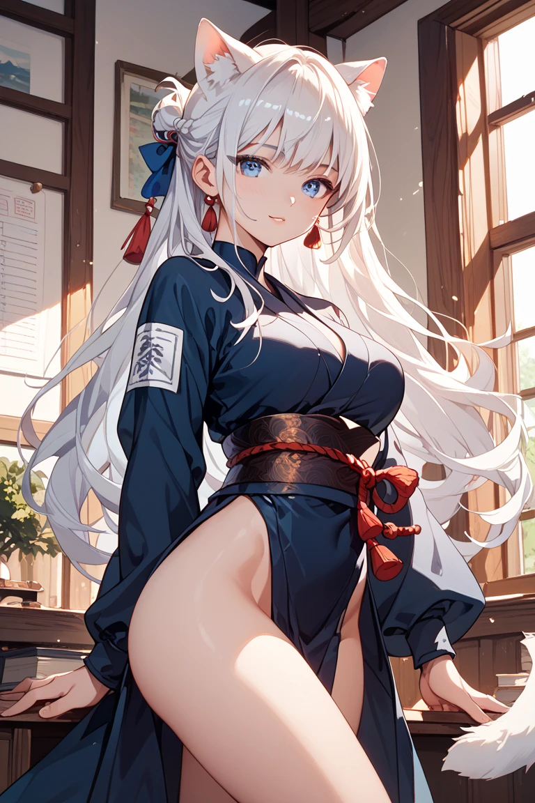(Realism), (Highres), 4K, 8K, (Detailed_Illustration), Ultra-Detailed, Ambient_Light, Backlighting, Realistic_Shadows, Glowing_Particles, Light_Particles, Digital_Art, Soft_Light, Soft_Lighting, White_Light, White_Lighting, Reflections, Detailed_Face, (Detailed Hair:1.2), (Hyper-Detailed Eyes:1.2), Dim_Lighting, Indirect_Lighting, Reflections, Detailed_Face, (Detailed_Hair:1.2), (Hyper-Detailed_Eyes:1.4), (Desaturated:1.4), (Detailed_Eyes:1.6),
(1girl:1.6), (solo:1.6), (full_body:1.6), (on_my_knees:1.4),
bangs, blunt_bangs, blush, breasts, eyebrows_visible_through_hair, gloves, hair_ornament, (japanese_clothes:1.3), kimono, large_breasts, long_hair, long_sleeves, looking_at_viewer, mole, mole_under_eye, parted_lips, partially_fingerless_gloves, (shoukaku_\(azur_lane\):1.3), silver_hair, smile, solo, tareme, very_long_hair, (white_hair:1.3), wide_sleeves, breasts, large_breasts, huge_breasts, nipple, jewelry, large_breasts, long_hair, looking_at_viewer, navel, pantyhose, parted_lips, red_cape, silver_hair, solo, very_long_hair,                                                                                                                                                                                                                                                                                                                                                                                                                                                                                        (simple_background:1.3), (hands_behind_back:1.6),                                                                                                                                                                                                                                                                                                                                                                                                                                        (gradient_blue_eyes:1.6),                                                                                                                                                                                                                                                                                                                                                                                                                                                                                                                                                                                                                                                                                                                                                                                                                                                                                                                                                                                                                                                                                                                                                                                                                                                                                                                                                                                                                                                                                                                                                                                                                  <lora:Shoukaku_LoRA:1>