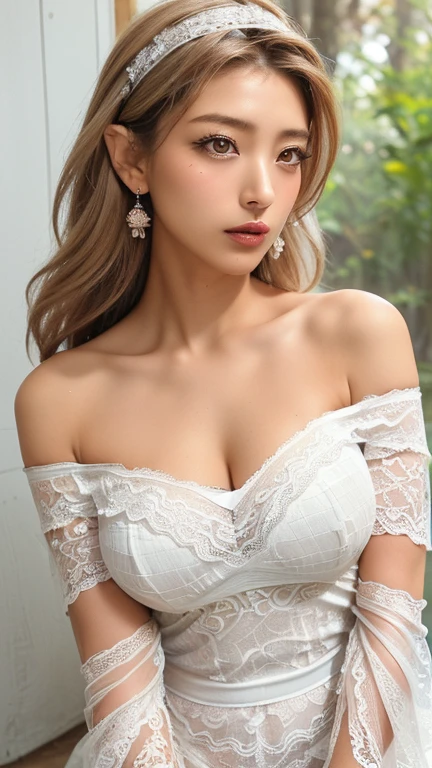 bride、wedding、Luxurious floral dresses、Lightly Dressed、necklace、Formal Wear、night景、illumination、blue eyes、blonde、short hair、Hair tied up、Full body photo、Sexy Face、short hair、 A look of complete lust、(((masterpiece)))、((Highest quality))、((超Realistic))、Mature Woman、perspective、Very detailed、The perfect temptation、Best image quality、Fine-grained image quality、beautiful、European women, French,Italian woman, smile、blue eyes、jewelry, Realistic, High resolution, Glowing Skin, (Detailed face), jewelry, night, blonde, Wavy Hair,attractive appearance, smile,Japanese women、White high heels