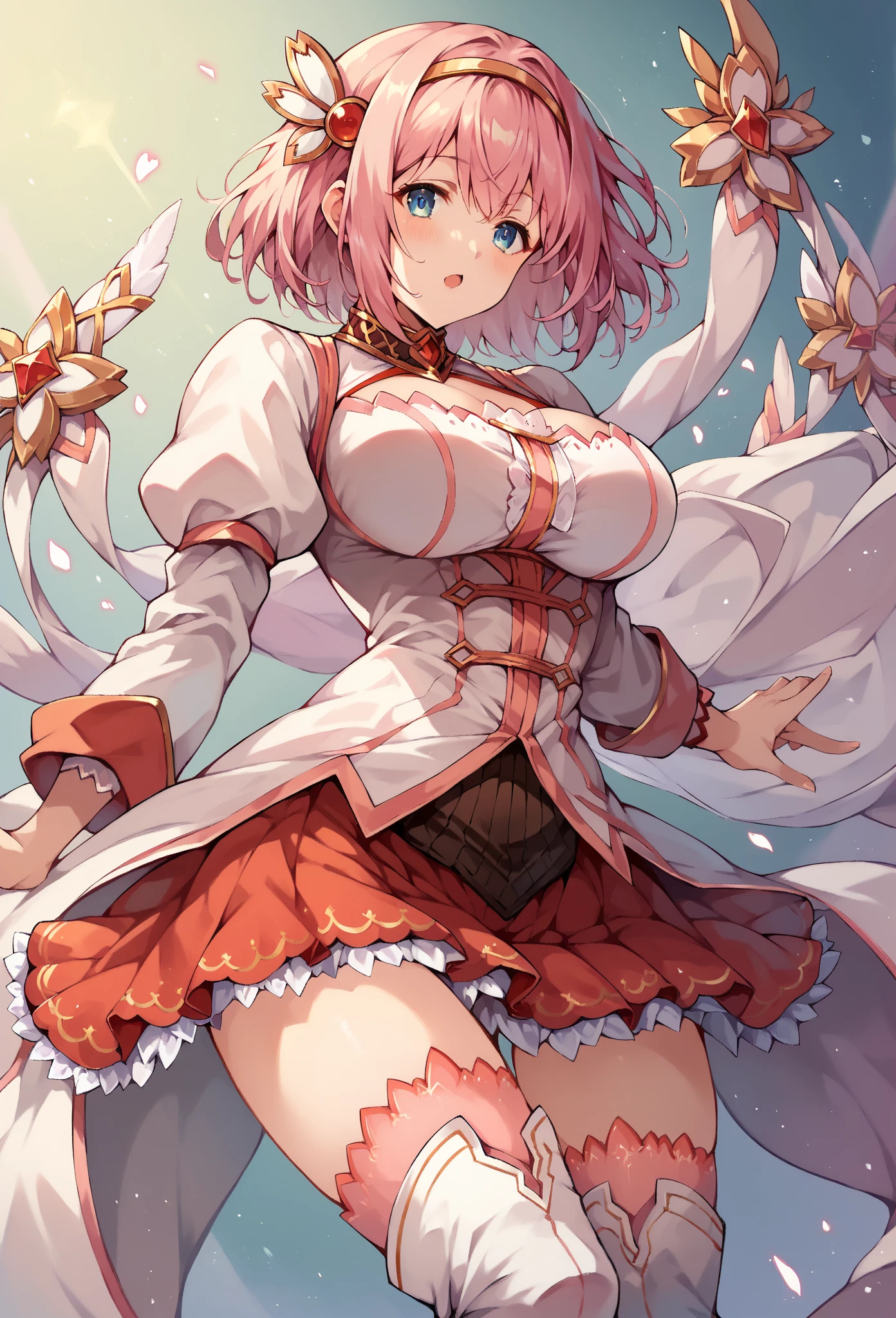 nsfw,((((ultra illustration style:1.0)))),highest quality,best animation,masterpiece,ray tracing, global illumination,Yui Princess,1 girl, alone,looking at the viewer,fly in the blue sky,cowboy shot, 