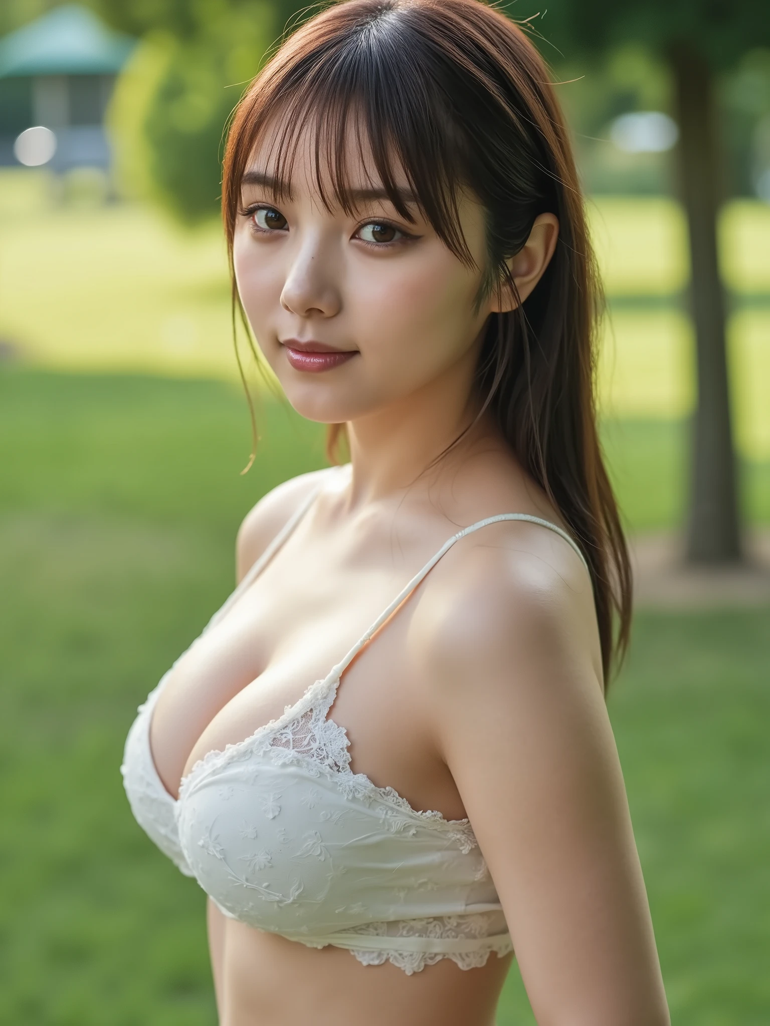 (extremely detailed CG unity 8k wallpaper), (masterpiece), (best quality), (ultra-detailed), (best illustration), (best shadow), (photorealistic:1.1),(PureErosFace_V1:0.7),((dress)),(taiwanese cute girl),(taiwanese sexy lady),(taiwan gorgeous milf),((Elegant random color Dress)),real human skin, lens flare, shade, backlighting,(depth of field),(natural lighting),film grain,((1 girl)),ultra-high res,(detailed eyes:1.4),brown eyes, seductive smile,cute,(solo focus),(Shoulder length hair),(large and saggy breasts),(cowboy shot),(medium shot),18 y.o,((solo)),(glossy skin),cutea,close mouth,wearing diamond necklace,(looking at viewer),(look to the front),(smile512:0.3),(hold a handbag),(night),(open mouth;0.2),(riverside),standing,no make up