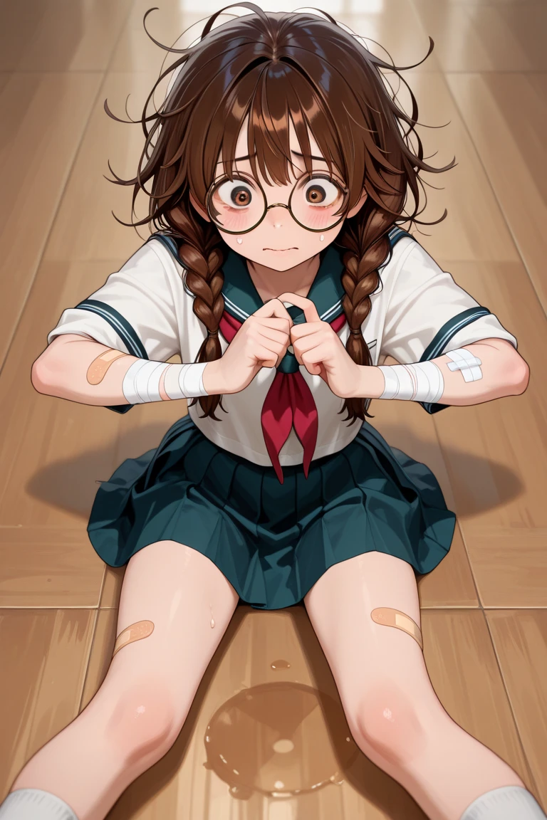 nsfw,uncensored,(highest quality,masterpiece:1.3),disorganized,High resolution,16k, 超High resolution, official art,figure,very detailed,anime color,perfect hands, perfect fingers, perfect legs),cawboy shot from front:1.0),cowboy shot,From side,1girl,solo,idolmaster, (((ritsuko akizuki))), (19yo,beautiful girl,cute girl),(((beautiful dark brown eyes))),(beautiful dark brown hair), (((semilong hair))),(ponytails),(wet hair), (wet skin),((glasses:1.5)),(scatter sweat),(steam),(flat chests,midium breasts),OL, black no sleeve suit jacket, Collared jacket, White dress shirt, Collared shirt, Neckline, button, Black pencil skirt, Black Pantyhose,Stiletto heels,((open clothes)),((green bra,green panty)),slip,no makeup, sweaty body),(beautiful eyes, shiny eyes), ((big eyes)),(a big smile),(embarrassed),((one eye closed)),(open mouths),((tongue out)),(deep breathing),(blush cheeks),(happy), (fellatio, Deep Throat:1.4), saliva, (pubic brown hair:1.5), bsp, pussy juice dripping, (sex,doggy stylel),(tall man:1.2), (penis:1.2), (girl hold a penis:1.4), hetero, (cum out:1.2), looking at penis, indoor, office,(expensive), brown pubic hair:1.4), (open vagina:1.5),(bukkake:1.7),(cum on Face:1.5),(cum on hair:1.5),(cum on armpit:1.3), (siting), (squatting),(vaginal penis:1.2), testicle, (a man:1.2), hetero, (lady sit astride on man:1.3), (sex,lady on top,pov), (intense Sex:1.6),