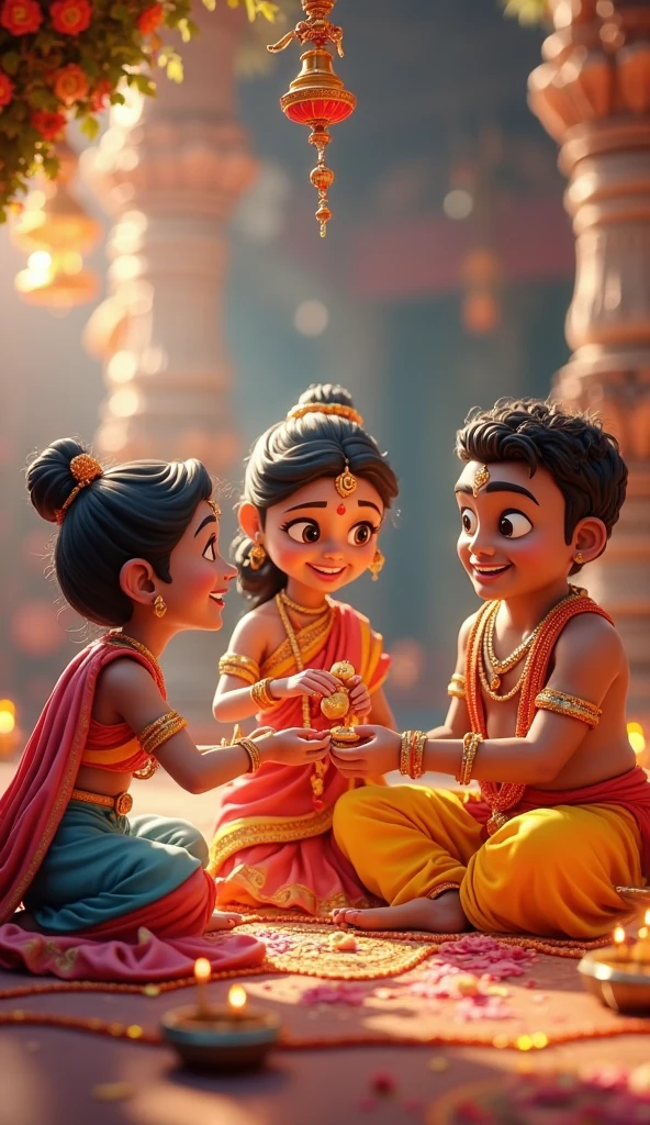 Indian girls sitting on boys shoulder 
