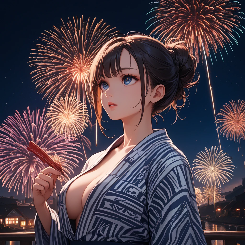 (Very detailed,High resolution,masterpiece:1.2)Japanese、Night view, Starry Sky、milky way、Light brown hair. Big fireworks、(Highest quality:1.2), 20~40-year-old woman、Small breasts、Very detailedな, High resolution, masterpiece:1,2, Vivid and colorful,, Professional Lighting, Physically Based Rendering, Flat Color:0.8, Detailed illustrations, realism:1.37, Makoto Shinkai style, Your name style, Light brown hair, Elegant update,ponytail, Bun Hair。, Laugh together, Dynamic pose, Selfie, Full body older sister、。naked、Show off your full breasts, Areola、Nipples、I love you 、Bitch、Obscene、Small breasts、Pubic hair is visible、Genitals are visible、The whole body is visible、Anime Drawings、figure。The whole body is visible、All naked、A group of several people
