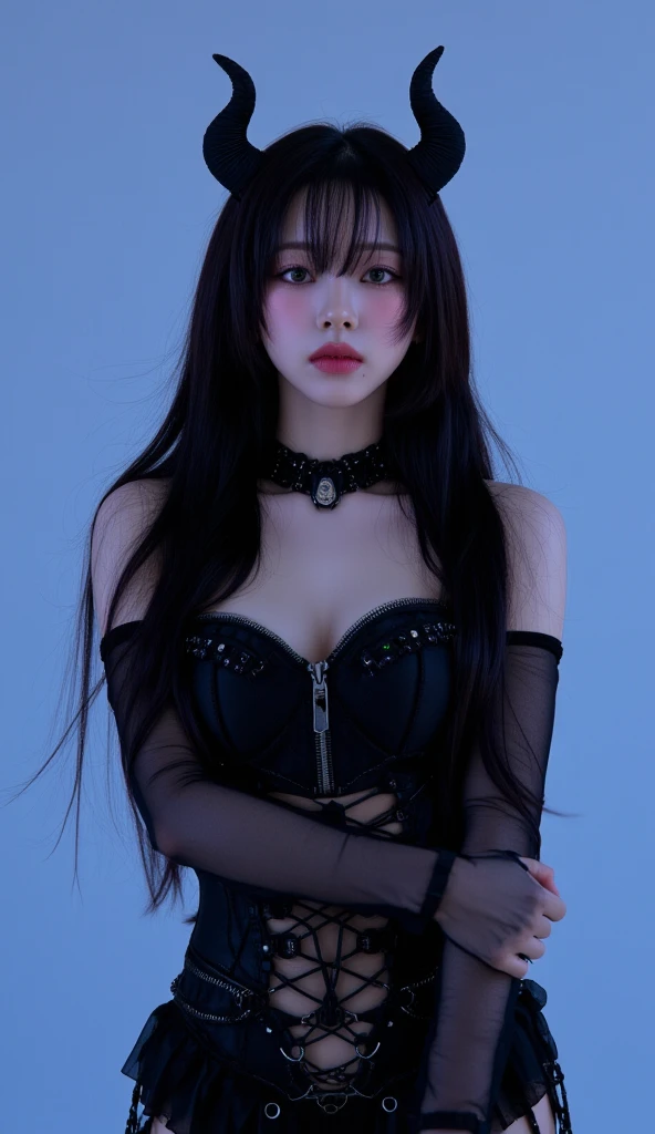 One female, Mr.々Hair style,, big ,Large Breasts,Plump,Sunburn,good,Firm, round, huge breasts,
A long black velvet coat with lace trim on the front and a heart-shaped opening at the chest.,The cuffs are embroidered with gold thread to accentuate her elegance.,A flowing silk skirt that is long and reaches down to the feet, but is designed for ease of movement.,The hem of the skirt is rumored to contain a dark spell.,Delicate lace gloves with intricate embroidery on the fingertips to support the precise movements required for magic.,A hairpin decorated with jet black feathers. Part of her hair is tied up and her face is partially hidden, giving her an air of mystery.,A small doll is hanging from the pendant. It is said to symbolize the bond between her and the puppets she controls, and is also the source of their power.,Mr.々They carry around dolls of various shapes and sizes to use in combat and assassination situations.,The dolls can change their movements and tactics with her magic.,The thread she uses is not just any thread, but something special that is imbued with magical power.,Use this to control the movements of dolls and enemies.,She is holding a small doll in one hand and pulling an invisible string with the other.,With a cold smile on his face and his eyes gazing into the distance,Behind her are several puppets she controls, waiting silently in the darkness.,