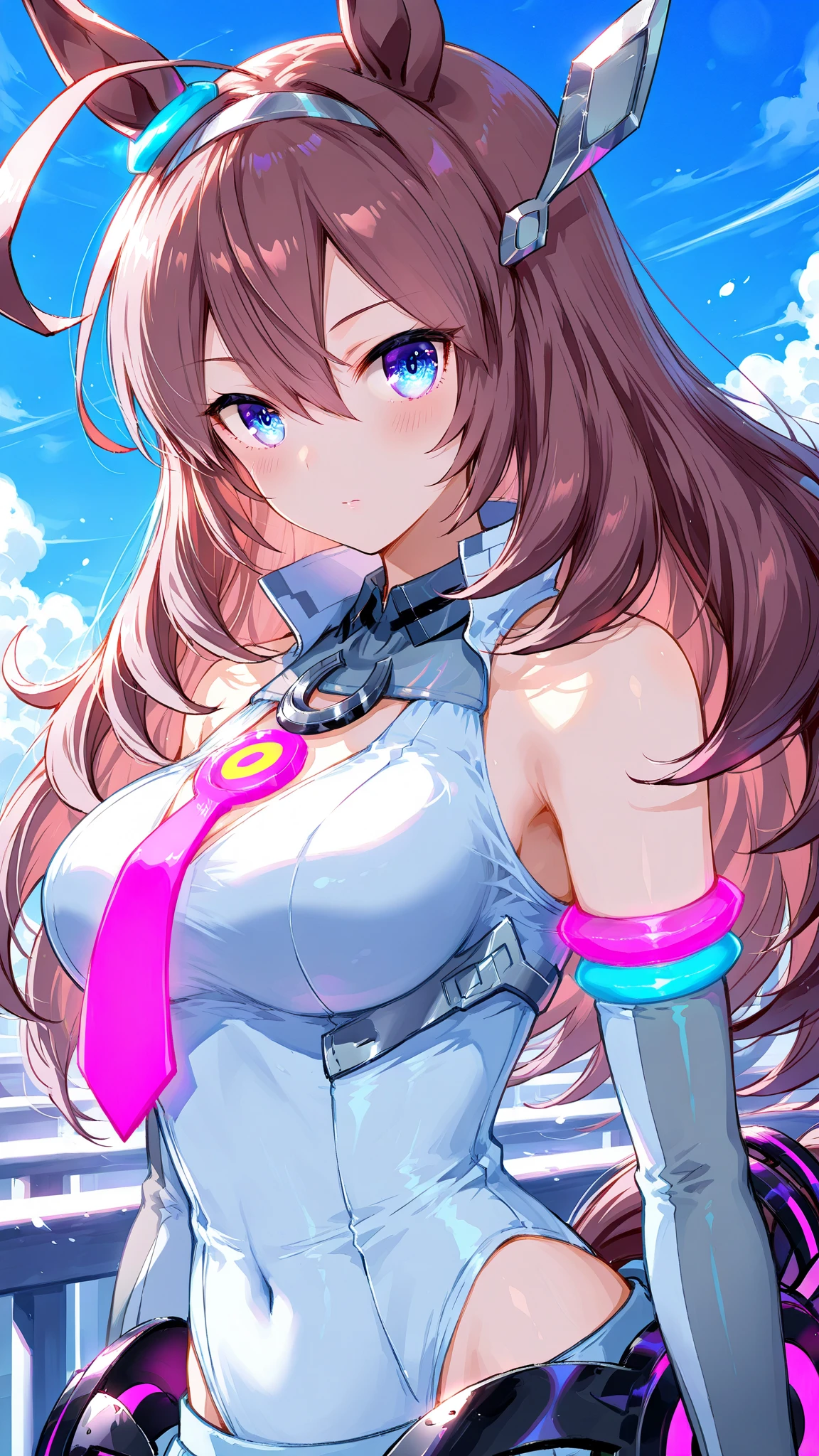 1girl, full body, jumping,
brown hair, bodysuit, facial mark, whisker markings, smile, breasts, headphones,
in the park, big city in background,
<lora:shirtliftALORAFor_shirtliftv1:0.83>