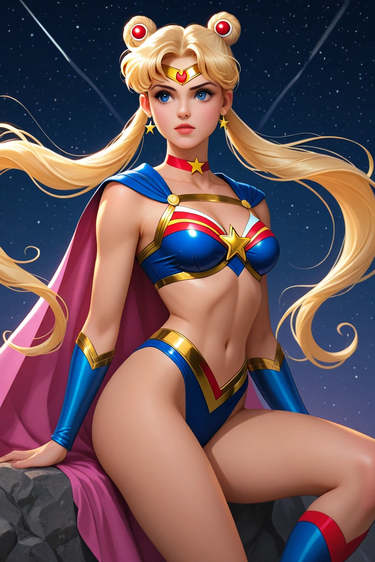 She-ra, the princess of the power, filmation, white skirt, blonde, highkick, fighting, 30 y/o woman, white underwear, 85mm lens, eos, 4k, exquisite detail, 4k, Canon EOS, 85mm lens, sharp focus, real texture skin, (ysfw:1.5)