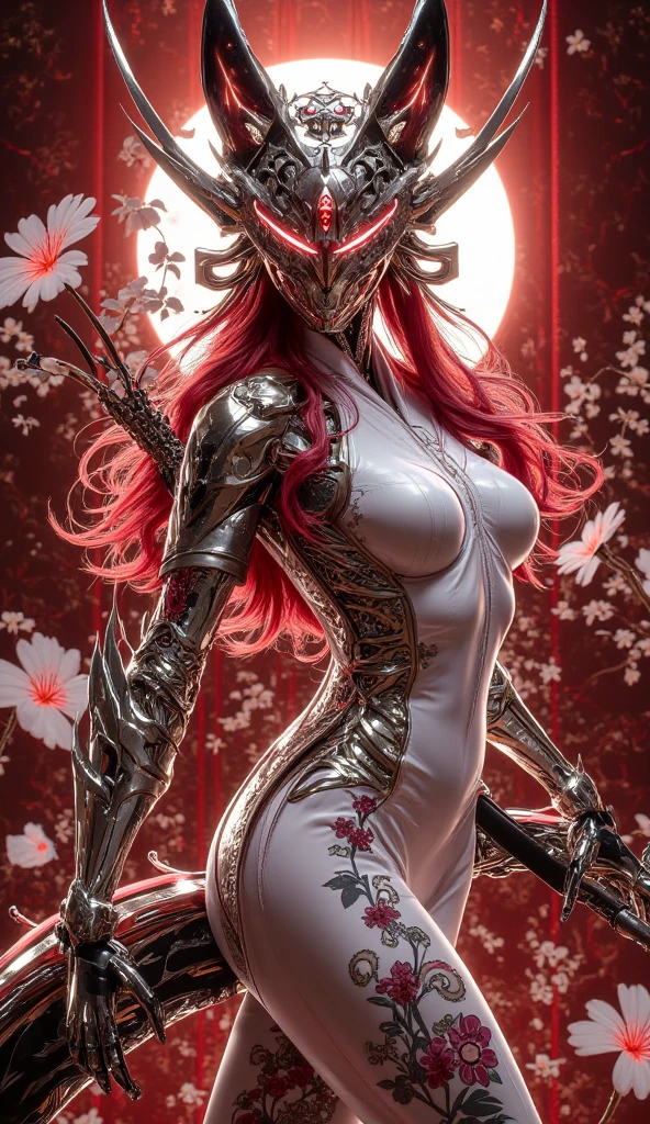 1 girl,have,White tights,Facial Tagging,solitary,Pink Hair,Long hair,very Long hair,permanent,Front view,Axisymmetric composition,Pearl pliers,beautiful ,Model Diagram,Slim,Mature,Camel toe,, Lace cropped top,(Long hair:1),Red lips,Pantyhose, ,8K,(masterpiece), best quality, masterpiece, high resolution, Original, Very detailed wallpaper,{best quality}, {{masterpiece}}, {high resolution}, {extremely delicate and beautiful}, Original, Very detailed wallpaper, panoramic, ,Anatomically correct, The art of HR Giger and Beksinski merges in this detail,Psychedelic Background,Dark horror scene. Clear images, Use edge lights to render at 8K resolution, It features a spooky environment filled with Lovecraftian tentacles,They spin and dance under the neon lights. HDR lighting creates complex and detailed shadows on distorted backgrounds, Mutated humanoid,Eze