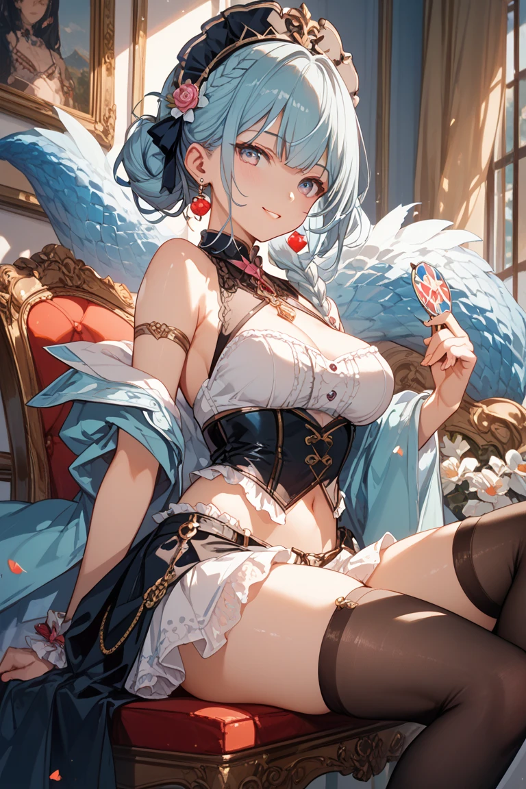 ((masterpiece、Super detailed、intricate details、high quality、An illustration))、dragonと女の子 、18-year-old、155cm、45kg、C cup、beautiful girl、Magical girl((short cut slim body、A body with no slack at all、silver hair、platinum blonde、odd eye、Black eyes、blue eyes、Rin々new expression))、(rainbow colored leotard dress、sheer ruffle leotard dress、Sheer skirt、Frilled ribbon on the chest、large ribbon on the back)beautifully、be familiar with、risky、whole body、See-through、has a blue sword、full moon、moonlight、Cleavage is exposed、dragon(((dragonに乗っている、dragonの上に立っている、Dragon Knight、神秘的なdragon、勇ましいdragon、dragonの上に立つ少女、少女を乗せるdragon、咆哮するdragon)))Overall image、whole body、View from a distance、dragonの顔、firmament、night sky、((dragonと少女が共に在る、dragonと共存、dragonに身を寄せる少女、))少女とdragonは親友