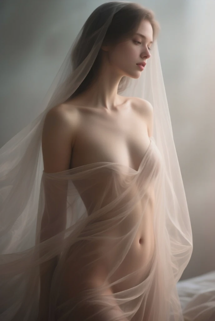 (masterpiece, top quality, best quality, official art, beautiful and aesthetic:1.2), full body nude photo ,front view, ( devil girl:1.3), extreme detailed,colorful,highest detailed ((ultra-detailed)), (highly detailed CG illustration), ((an extremely delicate and beautiful)),cinematic light,solo,full body,(machine made joints:1.2),(standing),slender body , (gold accessory attaching to the neck )medium breast, long curly red bronze  hair , beautiful slender leg, turn body to the viewer,expressionless,(character focus),(crystal on forehead), smiling ,science fiction,white background, entire body nake , nude ,170cm tall ,bare pussy,show pussy,bare vagina,bare nude,no underwear,realistic ,(flower crown on head:1.2), (flower line attach body:.3), cute smile ,full body flower tattoo ,futuristic theme background, full body flower, wearing veil , metal arm, Fantastic mythological landscape