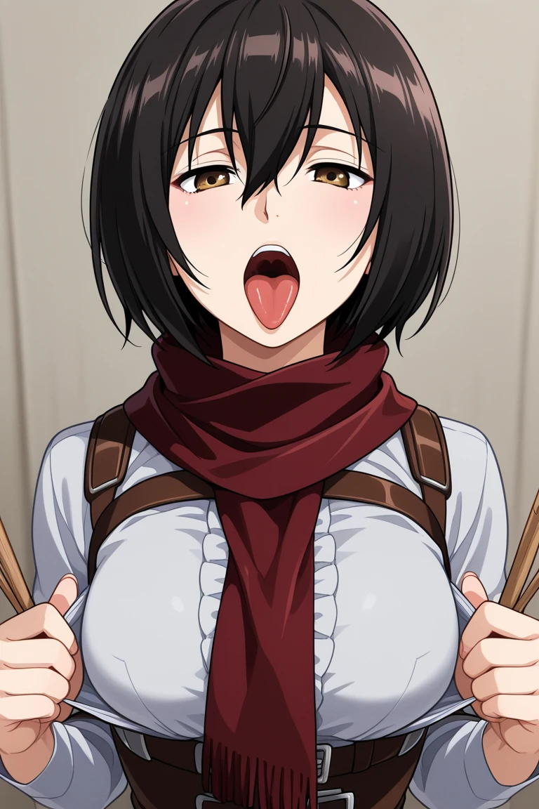 cheek bulge, naked, erotic, ero, 18+,tears, pov crotch, 1girl,open mouth, bukkake, cum on face, face focus, oral, on the bedroom, , cum mouth, , , looking at viewer,frown, naked
black short hair, black eyes, red scarf