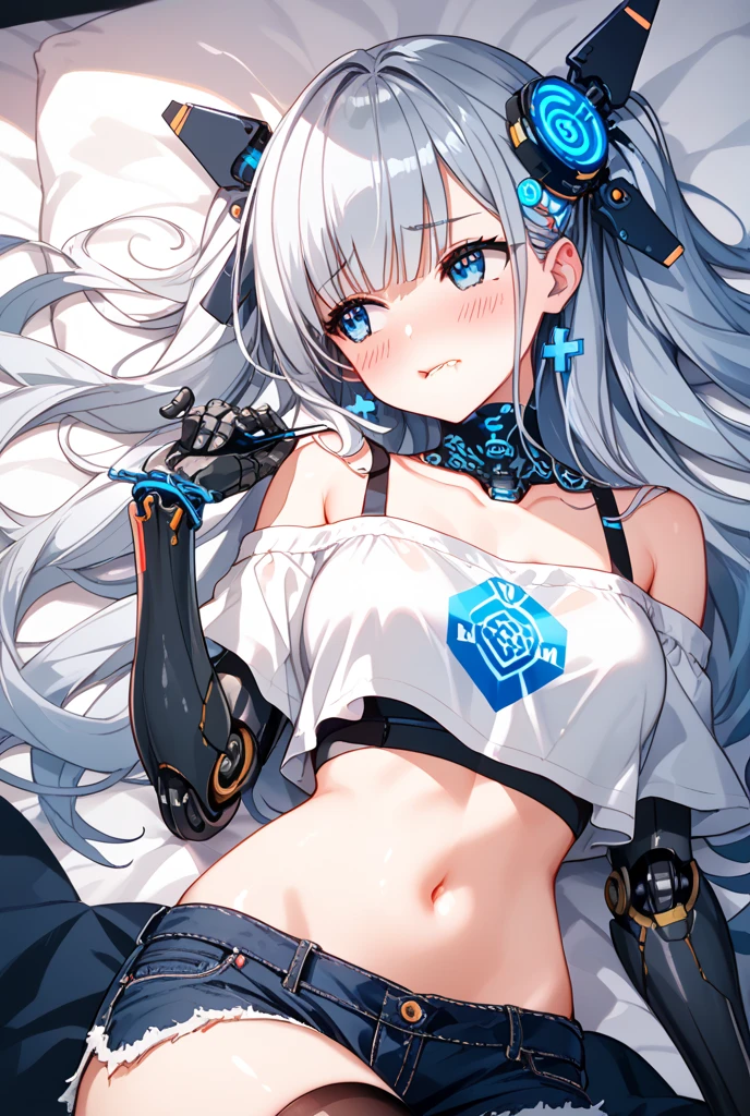 (tmasterpiece,top Quority,best qualtiy,offcial art,Beauty and aesthetics:1.2),(1girll:1.3),Extremely detailed,plethora of colors,Positive,Most detailed((ultra - detailed)),(highly detailed CGillustration),((Very fine and beautiful),(Positive),cinematic lighitnglamplight,((1 mechanical girl)),solo person,full bodyesbian,(Machine-made joints:1.2),((Mechanical limb)),(Blood vessel attached to tube), (Mechanical vertebrae are attached to the back),((The mechanical cervical vertebrae are attached to the neck)),(sitted),face expressionless,(Wires and cables are attached to the neck:1.2),(Wires and cables on the head:1.2)(Character focus),Science fiction,White background,(bloods:1.5)