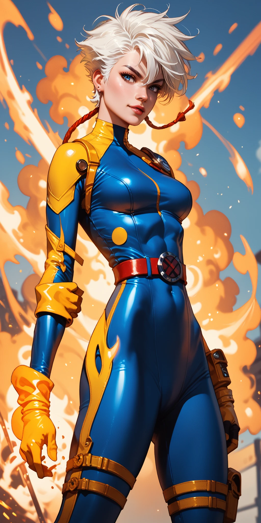 (Numerous award-winning masterpieces, with incredible detail, textures and maximum detail), (hyper realistic:1.4), ((1 girl in)), solo, ((Full face helmet with no exposed face and head hair)), hurricane blue, Thick and intricate lines drawn on the chest, Lines on the sides of the suit, a belt, The suit is blue with long gloves and boots are white, ultra miniskirt, (Very shiny helmet and suit), ((Three-dimensional helmet)), distinct fishnet tights, Highly detailed CG Unity 8K wallpaper, masutepiece,Best Quality, Super A high resolution,4K,Ultra-detailed, Photography, 8K, hight resolution, absurderes:1.2, Kodak portra 400, Film grain, Lens Flare,professional photograpy, (((violent action))), (((Anatomically correct))), H cup large breasts, (((erected nipples:1.2))), looking up, (((lean back))), (((spread legs:1.5))), (((exploding into dust, sparks fly from the breasts:1.3))), (((A big explosion on her chest:1.5))), (((damaged the suit:1.2))), torn suit, nsfw, choking, raised arms, (((pitch black darkness))), (((eerie swamp))), close up, (((low angle))), full body