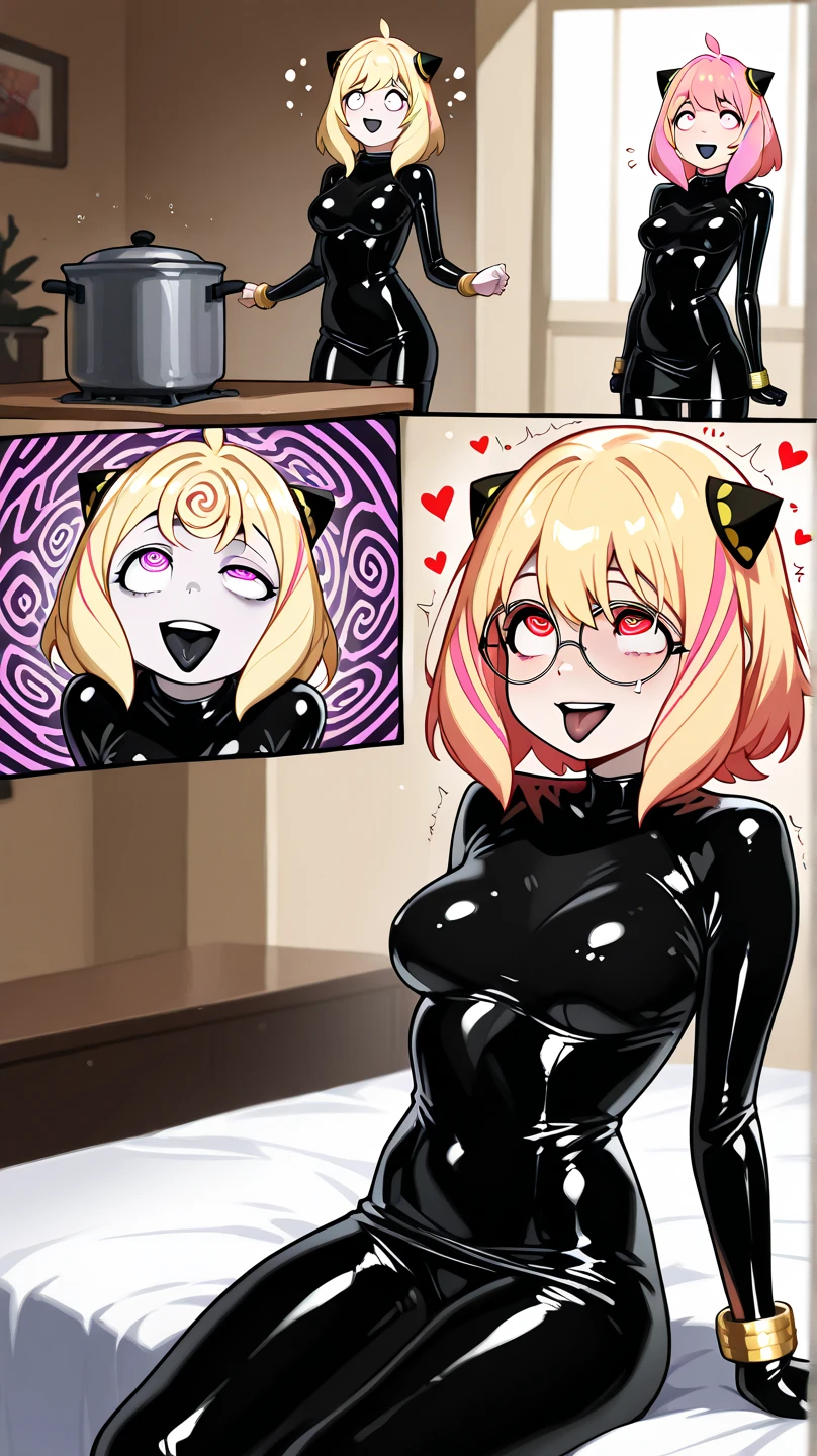 anime girl with big breast holding a white ball in her hand, ecchi anime style, ahegao, anime cover, full color manga visual style, anime monster girl, ahegao face, loli in dress, big breasts!!, colored manga panel, big breasts!, inspired by INO, oppai, cel - shaded art style, seductive anime girl