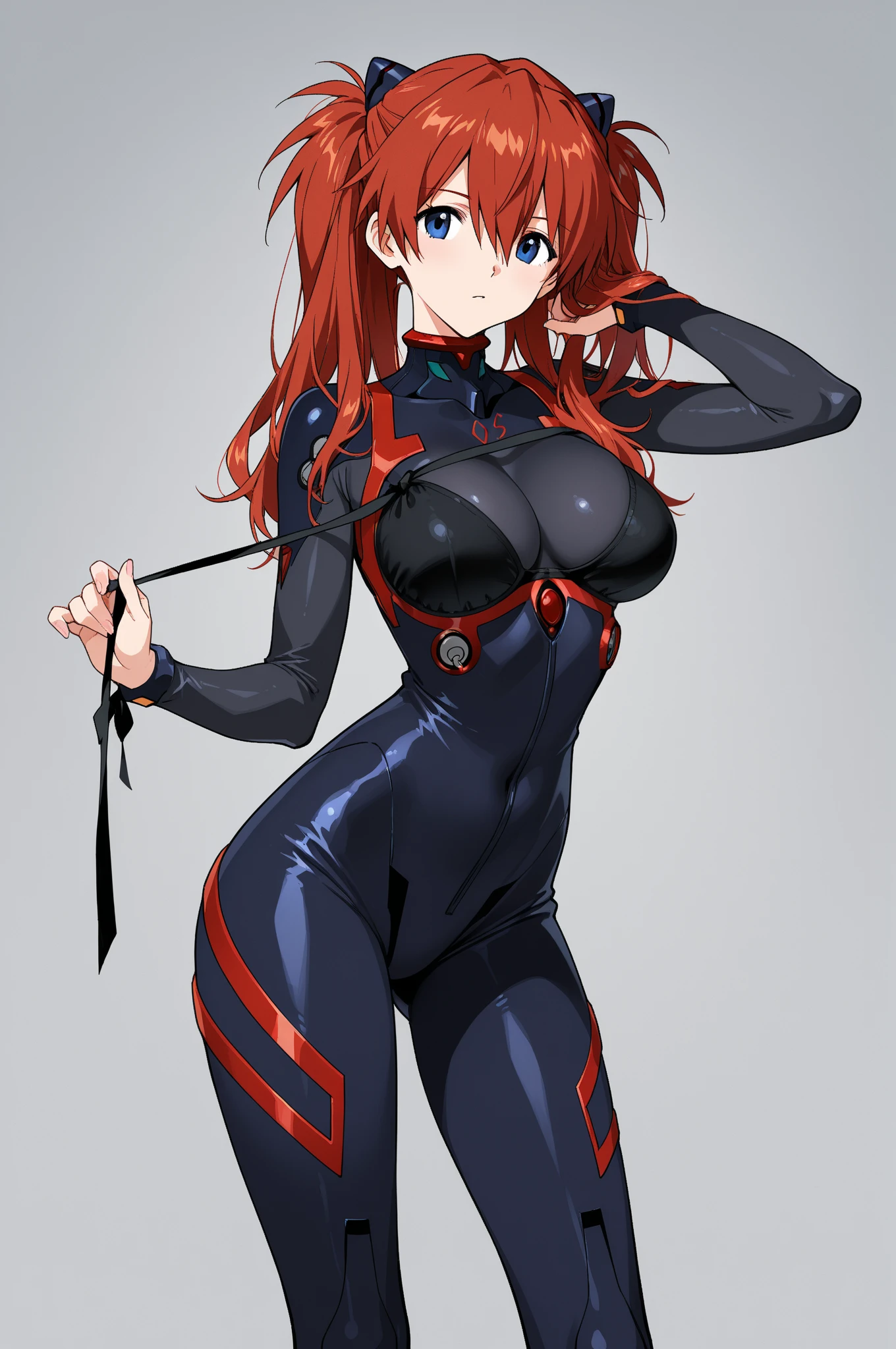 ultra-detailed, Explicit, Beautiful body, Beautiful Nose, Beautiful character design, perfect eyes, perfect face, ultra highres, 4K, beautiful legs, perfect legs, Nice hands, Perfect hand, Masterpiece, Best Quality, Highly detailed, illustration, absurdres, perfect ???????, street fighter, doll suit, shadaloo doll, dollsuit, expressionless, blank eyes, looking at viewer, red gloves, emotionless, black latex, corruption, mind control, female combatant, full body, hypnotized, unhappy trance, full body suit, ribbed bodysuit, both arms at side, obey, perfect female body, extremely glossy latex, hypnosis, hypnoLora, empty eyes, Mind control device, poses, submissive_pose, Slave, standing straight, standing, standing at attention, hat, necktie, belt, latex, ribbed bodysuit, thigh Highs, garter belt, Fighting Stance, extending the right arm from the shoulder into the air with a straightened hand, military, thigh boots, black pantyhose, (((pixel-perfect, detail-perfect))), solo, 1girl, hair ornaments, short hair, short hair, twin tails, Ichinose Haru, Akuma no Riddle, red eyes, pink hair, evilsmile, evil grin