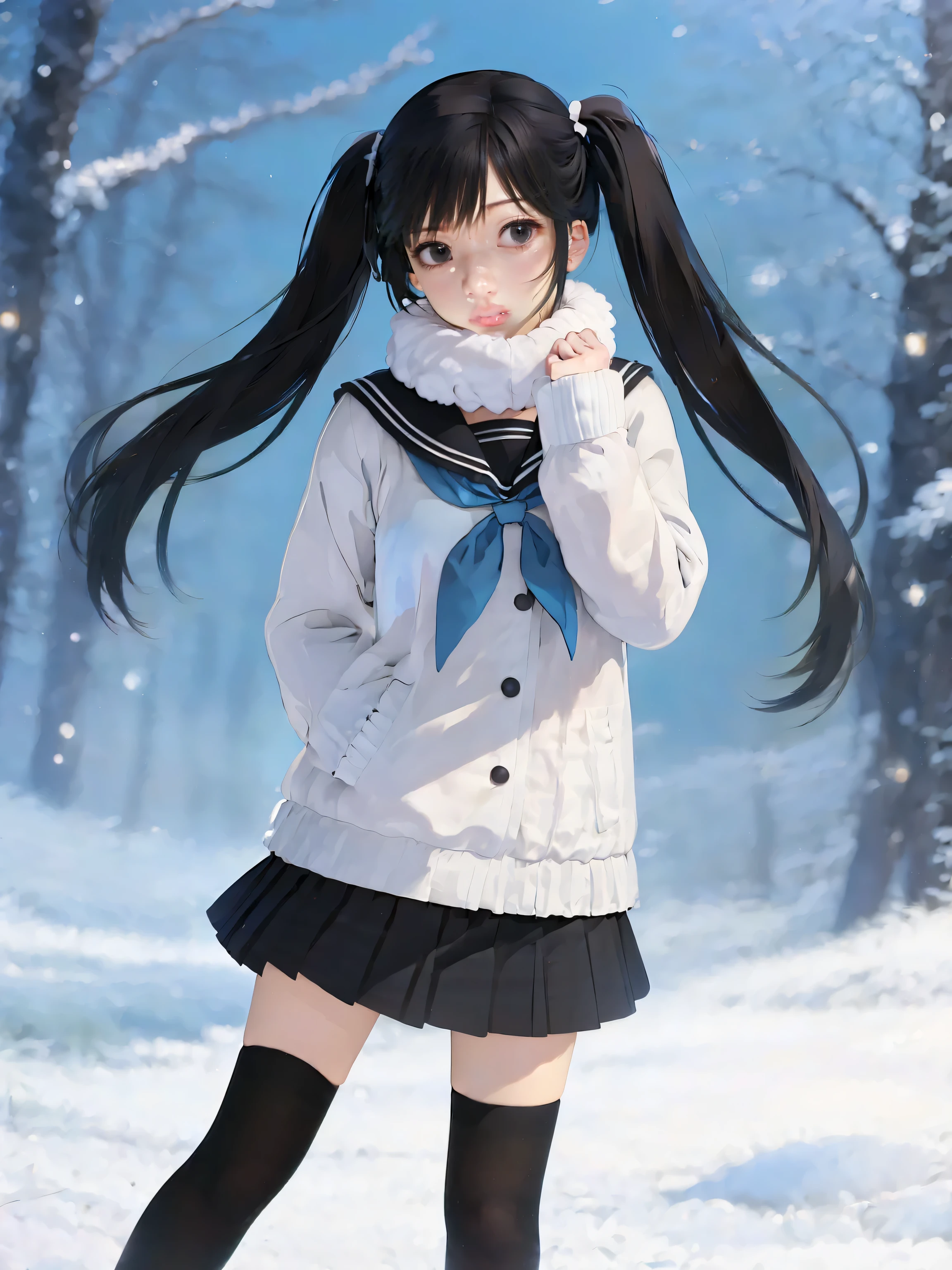 (8k,   Highest Quality  ,  masterpiece:1.2), (  realistic, photo-  realistic:1.37),   very detailed,  Highest Quality  ,    Very Stunning,    professional lighting   ,   photon mapping  ,    emissivity,   represents a spectacular natural landscape with physically-based rendering,    Cinematic Light  ,  late night road,     depth of the letter frame    ,     sharp concentration ,Sunshine, Good composition,(Bokeh:1.2)   1 girl, Alone,(Full Body), (   She closed her mouth   ), Beautiful and Cute Eyes , pause,    thin waist,   Hand job for Japanese high school girls   ,     black hair,  messy hair,    Long Hair ,sailor、女子高校生のsailor服、