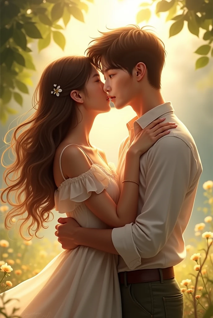 TEENAGE COUPLE in love
