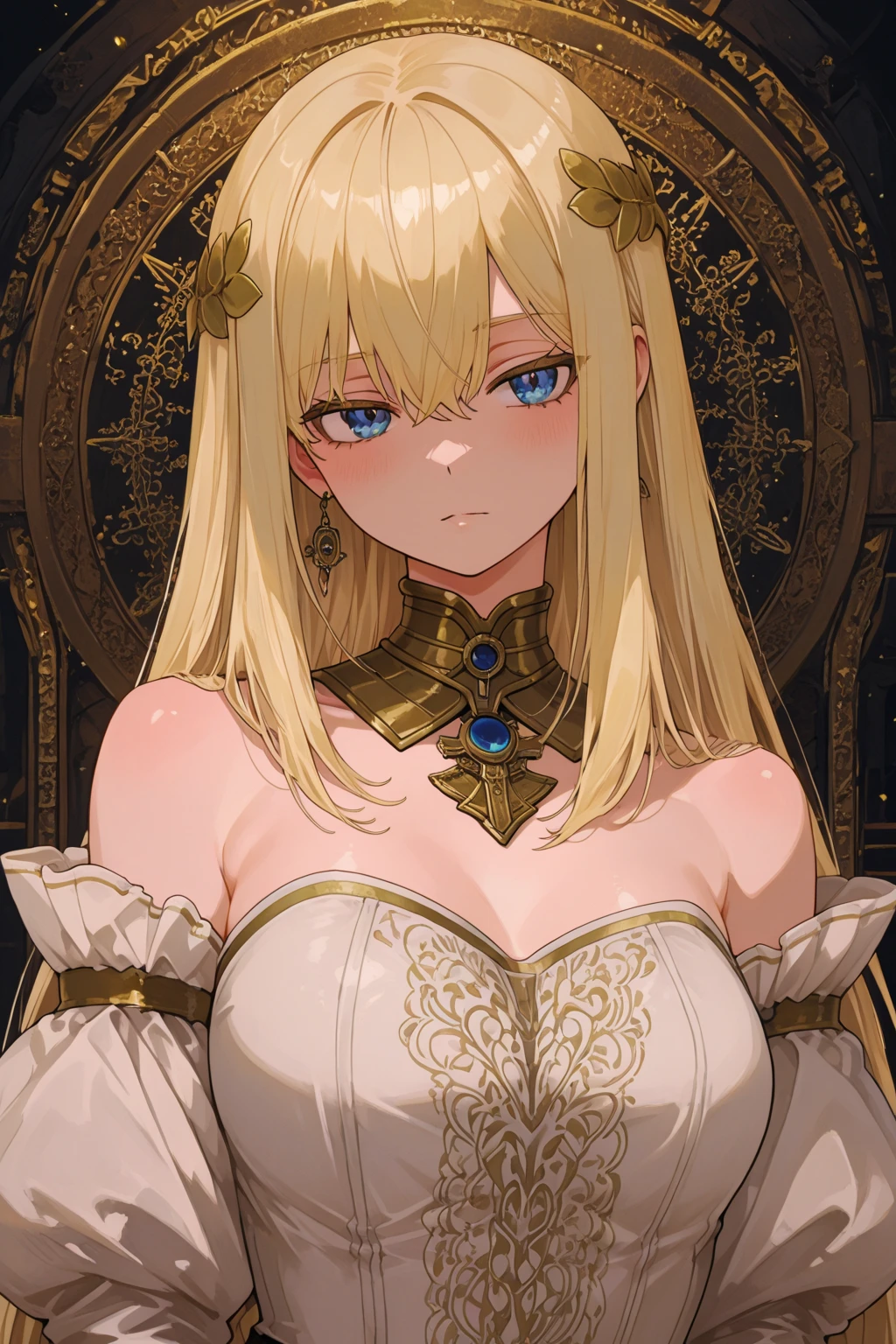 Une fille demone avec des cheveux Chatin long qui regarde un homme cheveux blond un demon lui aussi