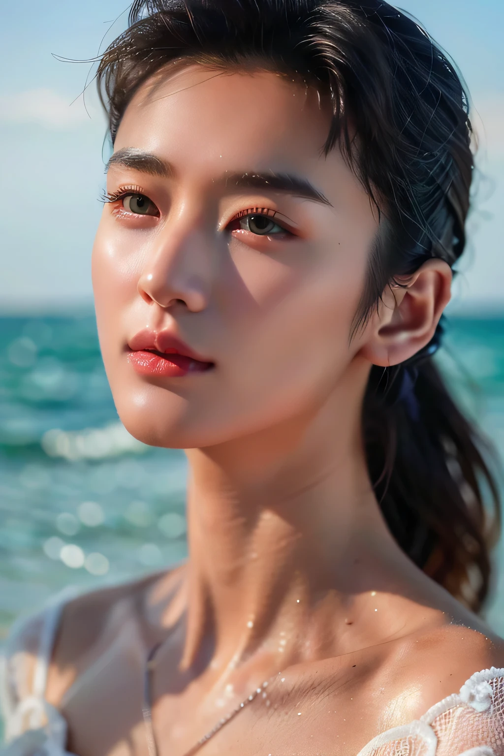 1 woman,face,summer,