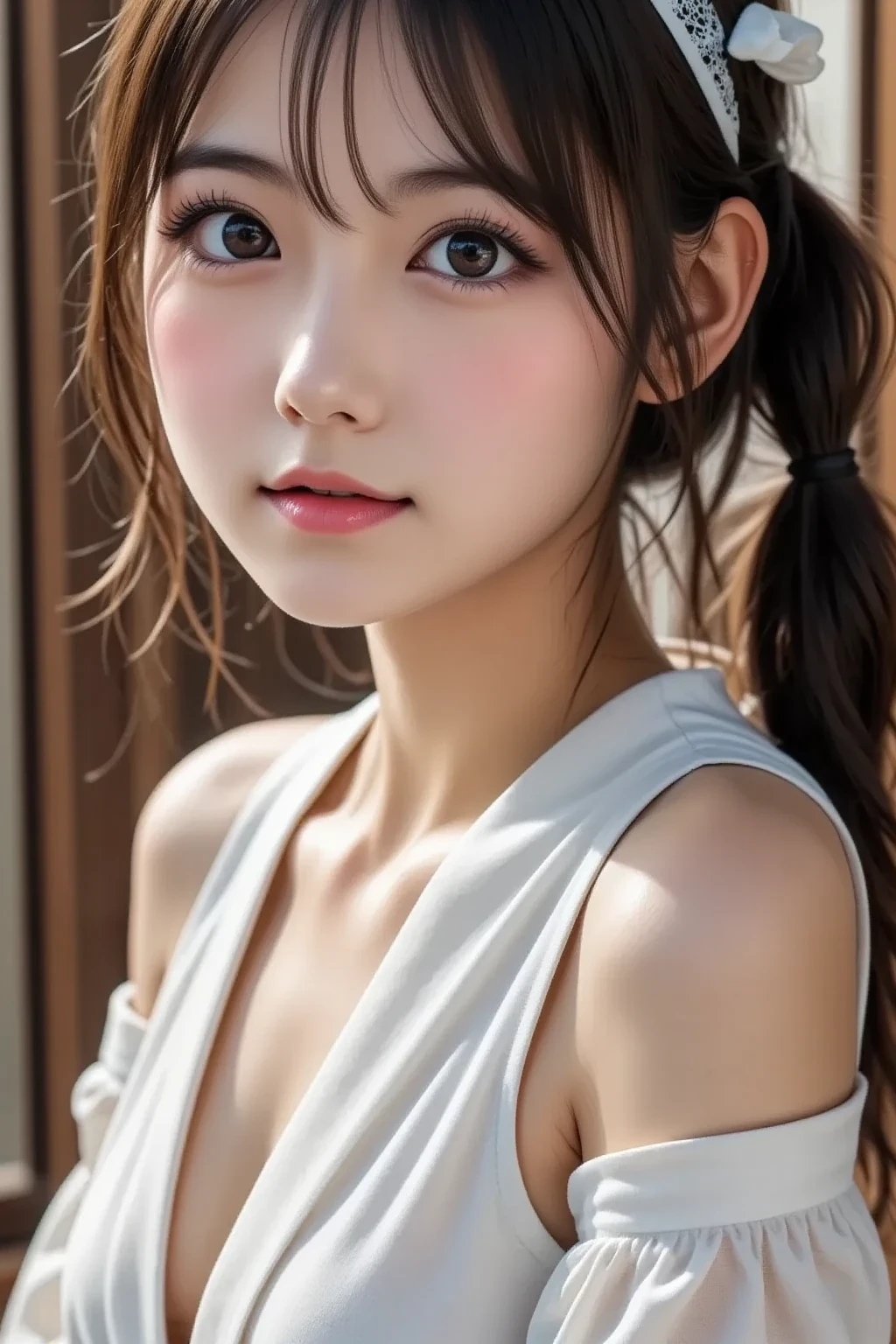View your viewers,high school girl,Butt、Shooting from behind、Leaning forward,(Random cute clothes),(Random Animation Pose),(Thin type),(Large Breasts),(Random hairstyle),(Best image quality, (8K), Ultra-realistic, 最high quality, high quality, High resolution, high qualityの質感, Attention to detail, Beautiful details, Fine details, Highly detailed CG, Detailed Texture, Realistic facial expressions, masterpiece, in front)、long summer dress