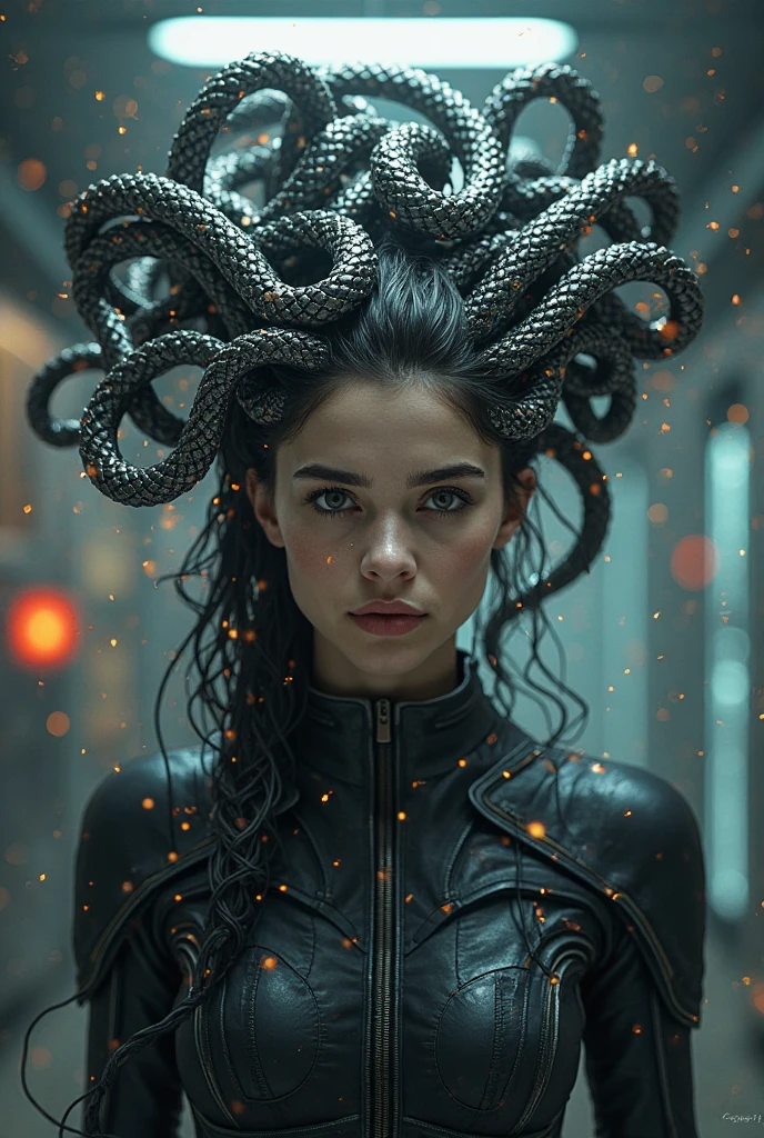 HDR photo of (Ultrarealistic:1.3) a woman with long octopus strands, cyberpunk medusa, portrait of a sci - fi woman, portrait of an octopus goddess, dark portrait of medusa, beautiful octopus woman, portrait of a cyborg queen, alien woman, portrait of teenage medusa, young woman as medusa, scifi woman, portrait beautiful sci - fi girl, female medusa long hair, futuristic woman portrait with a woman with long coiled hair and a horn, cyberpunk medusa, dark portrait of medusa, portrait of an octopus goddess, young woman as medusa, beautiful octopus woman, portrait of teenage medusa, medusa made of wax, long flowing medusa hair, medusa made of soft wax, portrait of medusa, female medusa long hair, beautiful female gorgon, fierce medusa . High dynamic range, vivid, rich details, clear shadows and highlights, realistic, intense, enhanced contrast, highly detailed