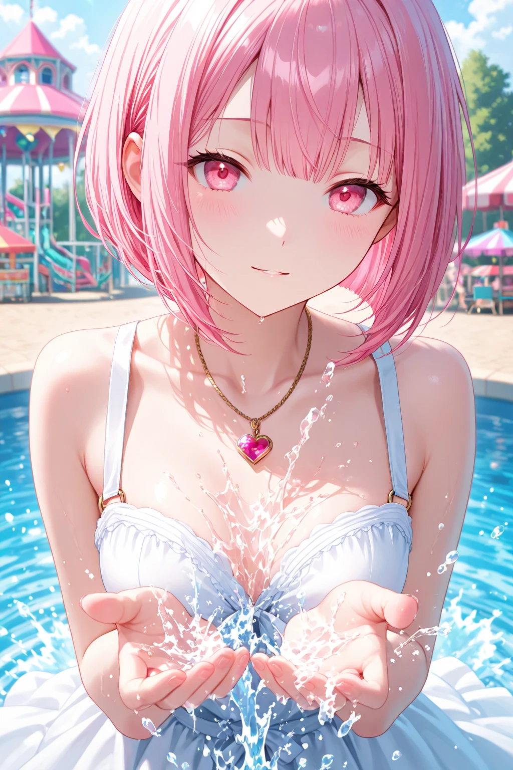 {{{{{16k}}}}}, {{{{{Unique atmosphere in the middle of the transition from girl to sexy woman, transforming a Japanese girl with a cutely pussy into her facial rank to the SSS rank of top-notch pretty actresses, She's in a cylindrical aquarium filled with female hormone fluid with a control panel that allows her to change the shape and appearance and personality of the girl inside at will, The oil of glowing flowers is poured into the aquarium and she is turned into a beautiful herbarium, When the control panel under the tank was adjusted to a sexy beautiful big-breasted slender underbusted personality girl her appearance changed to a beautiful erotic and gentle look, She was a 12-year-old girl but after being locked in a aquarium for four years and injected daily with beauty-enhancing hormones, she grew into a 16-year-old girl that she had an erotic fetish for lips and necks and waistlines, she was being raped and clearer the nip line from underbust to hips, She had a pretty face like an idol but as she grew up she became beautiful like an actress, Her too-beautiful rounded tits wrapped in her separates frills pastel colored bikini, Her hair is replaced by a bang long glossy very Straight hair, The growing body is reproduced with sex-loving, thick vivid lips, Her gasps echoing through the water, She transforms her into a cute once-in-a-millennium}}}}},{{Extremely detailed}},{{{{{integrated her head small, Enchanting Too thick and erotic deep pink lips, Her thickened lips shimmer with luster}}}}},{{{{{Her tattoos spread all over her body, She is tattooed with lewd flowers on her neck, arms, lower abdomen, thighs}}}}}