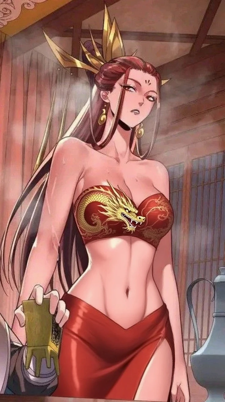 Chinese dragon + beauty + bikini + anime style