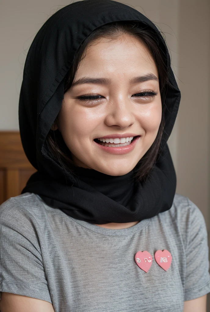 13 years old Indonesian girl in hijab naked, NSFW, modern plain hijab, shy, medium portrait shot , watery eyes , pink glowing particles, smiling in the street looking to the viewer, detail face, glossy lip, show pussy, show nipple, shot from below, big ass, ideal body, pov from bellow, wet body, wet face with lot of semen, body oiled, (( big breast)), jumping in the street, proportional body, full body shot