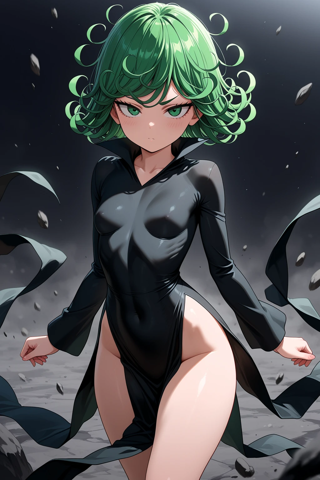 (masterpiece), (best quality),
solo, 1girl, detailed face,
tatsumaki, dress, black dress, thighs, long sleeves <lora:Tatsumaki:0.85>