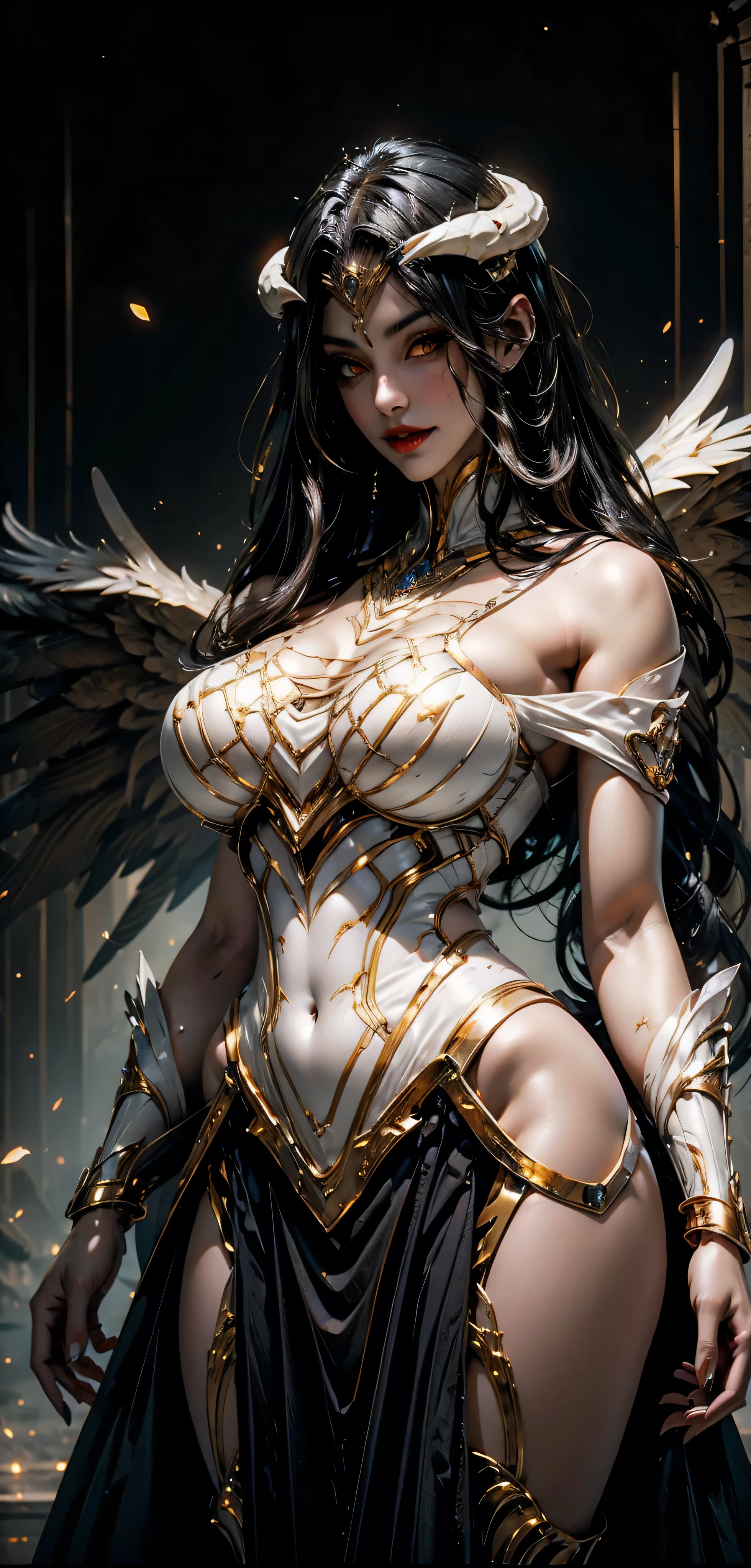 sexy standing angelic woman with glasses, tomboy short hair, and white wings, movement pose, fully body, hands on breasts
