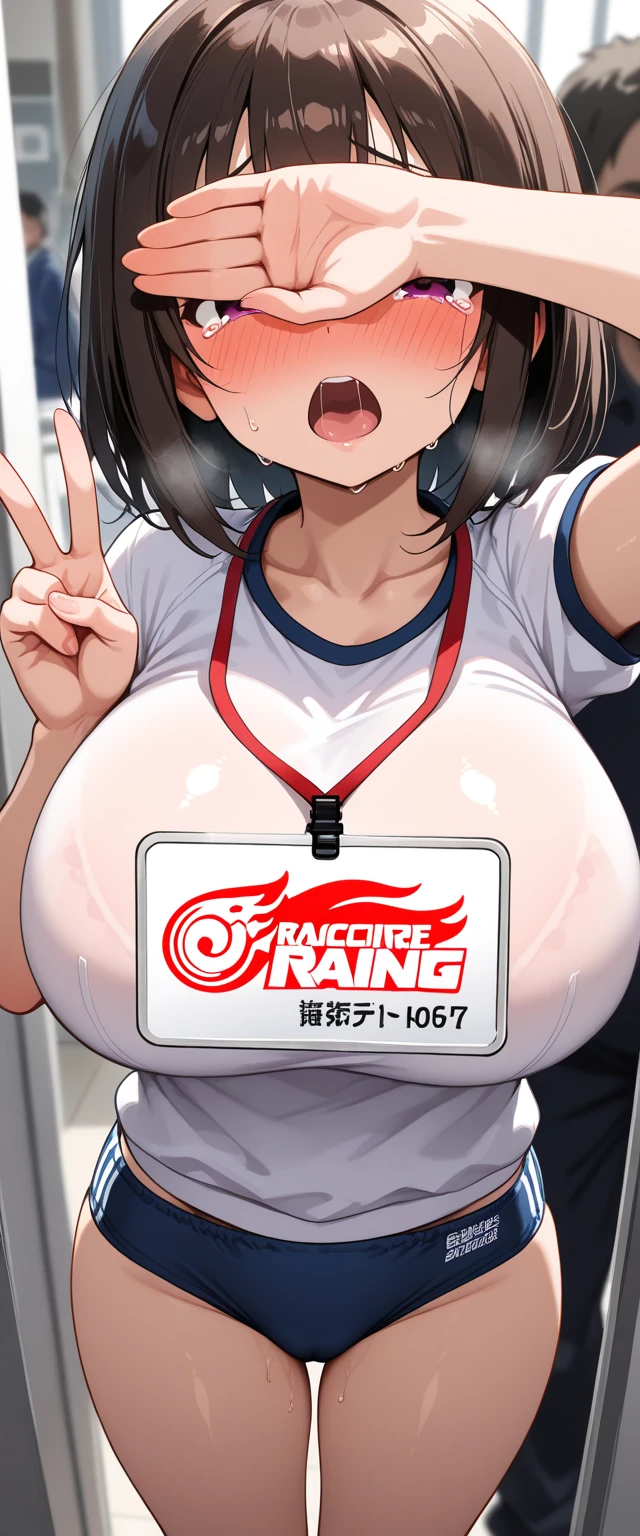 masterpiece, best quality, expressive eyes, perfect face, a man get transformed into a MILF, solo, surpriced, blushed, black hair, long hair, red baseball cap, brown eyes, full body, bare foot, naked, inside a video game, chubby, big breast . pussy, glitter, lactance milk,