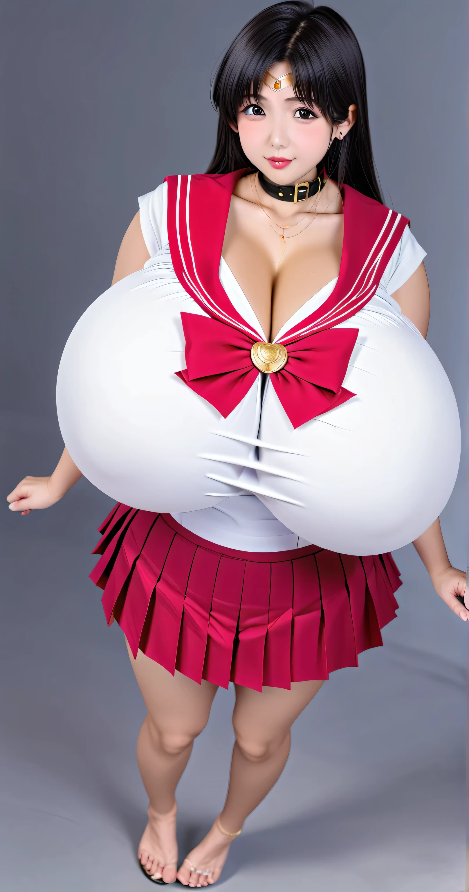 (Vulgar),((JK girl mixed)) PRİNCESS, spread legs stand, (from thigh up), (((((sagging massive breasts))))), ,Pompadour,(Put your arms over head:1.2),((Sex addiction)), frill on princes dress mixed ((highschool uniform)), ((highschool skirt)) on (Panties are slightly visible), cameltoe, navel,  Half of it sticks out from the clothes,(High position:1.6),((Detailed face)) smile, ribbon, blue white (yellow:0.25) red, deep bokeh background, Mediterranean cityscape in the background、