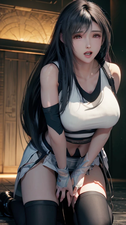 very detailed RAW color photo, (((1 girl))), (((alone))), (((29 years))), ((athletic)), ((very defined toned physique)), (((very detailed perfect body))), (((small and defined breasts))), (((ultra defined curves))), (((superior quality, 8k, masterpiece: 1.3)), sharp focus: 1.2, (((extremely beautiful girl with perfect figure: 1.4))), ((very thin waist: 1.2)), ultra detailed skin texture, ((smooth and soft skin)), ultra detailed fabric texture, extremely beautiful face ultra detailed, (((extremely beautiful))), intricate details, ultra detailed, (((girl wearing a tight military-type t-shirt with a miniskirt with pleats))), (((extra long straight black hair))), extremely beautiful, (((extra long ponytail with bangs))), ((very detailed and beautiful white cat ears)), (hair on the face), ((hair band)), dynamic pose, ((uniform leaves thighs exposed)), ((ultra detailed legs)), (((ultra detailed waist))), (((very wide hips))), (((very thick thighs))), (sexy), (((extreme hourglass figure))), (((very thick heart lips))), ((red lipstick)), ultra detailed lips, ultra detailed blue eyes, ((angry look)), (((staring at the viewer))), ultra detailed provocative mouth, Extremely beautiful seductive lips, ((blushing)), (makeup), (((ultra defined waist))), eye shadow, (full body shot), (military boots)