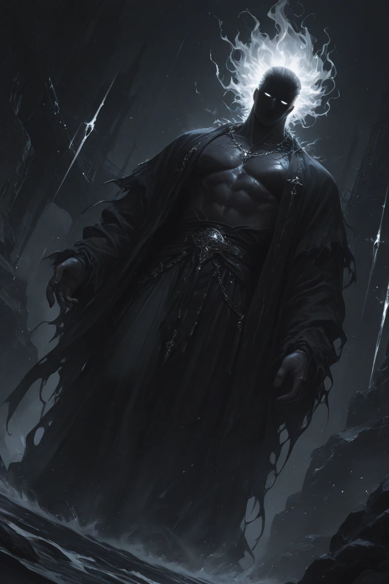 Black Hooded Lantern , in the dark and raining , a lot of rain , purple light in the flashlight , more badass, with good glutes