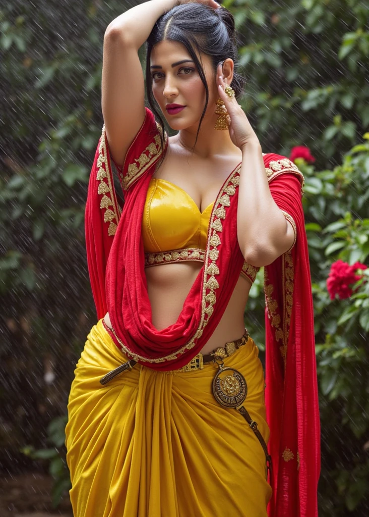 araffe woman with paint on her body and arms and chest, * colour splash *, with beautiful colors, very beautiful enga style, uhd candid photo of dirty, a beautiful woman in white, colour splash, gorgeous woman, colour, painted look, colors white!!, colored, indian goddess, artist wearing dirty, with colourful intricate, very attractive and beautiful, desi
