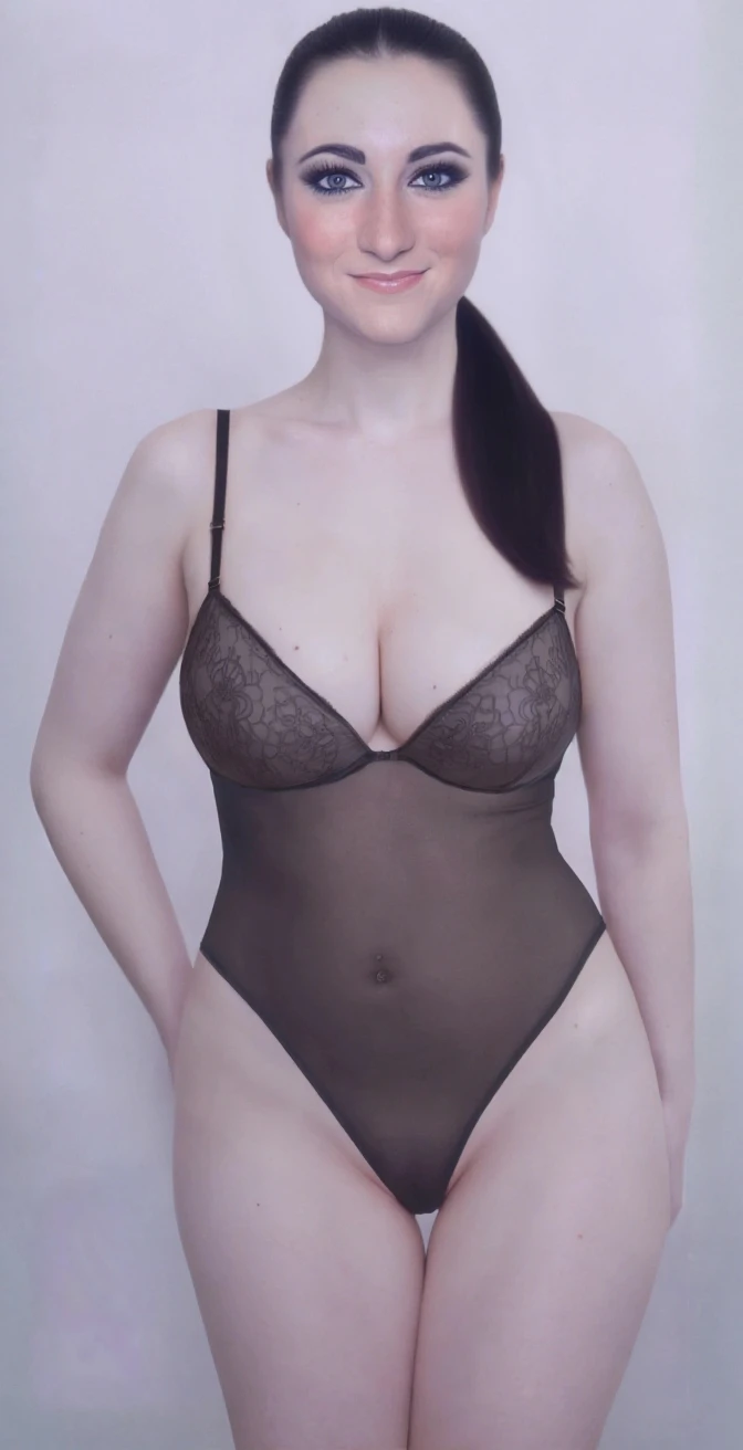 onoff, side-by-side photo of a mature sexy streamer, sexy lingerie, half-hawk blonde hair, <lora:onOff_v326:1>