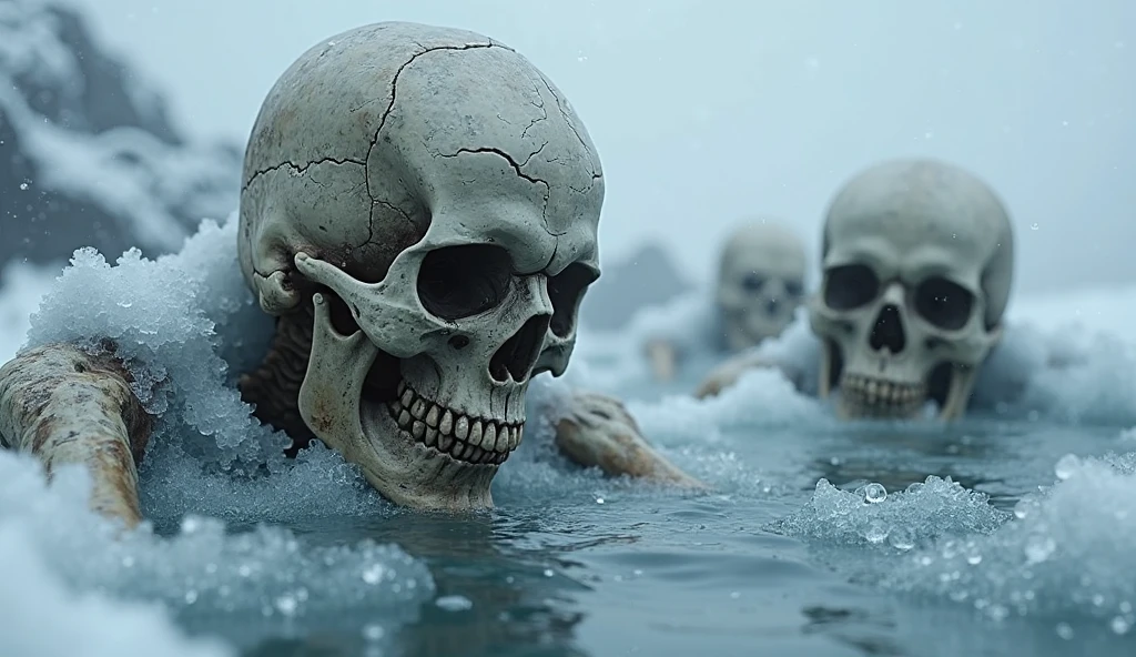 Asif and his friends saw a skull-shaped bone coming out of the water,