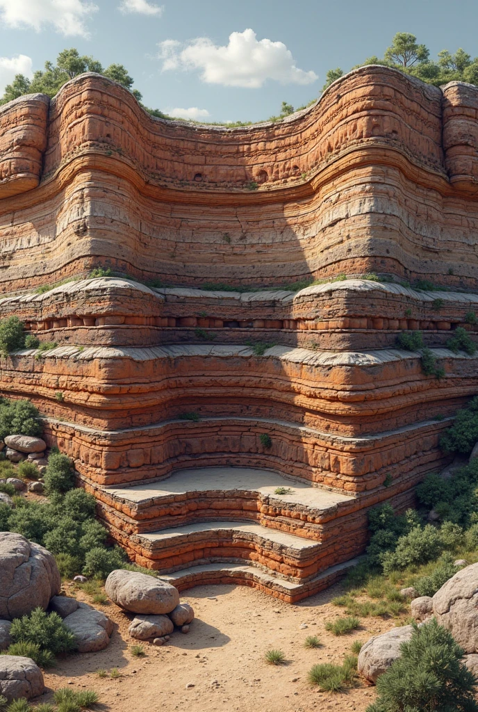 sandstone, rock texture, brown canyon background, stone texture, high resolution texture, rough texture, orange rocks, red sandstone natural sculptures, coarse texture, shiny layered geological strata, analogous texture, clay texture, highly detailed rock structures, fine structure texture, copper veins, red ocher, anime style, anime, anime teksture,