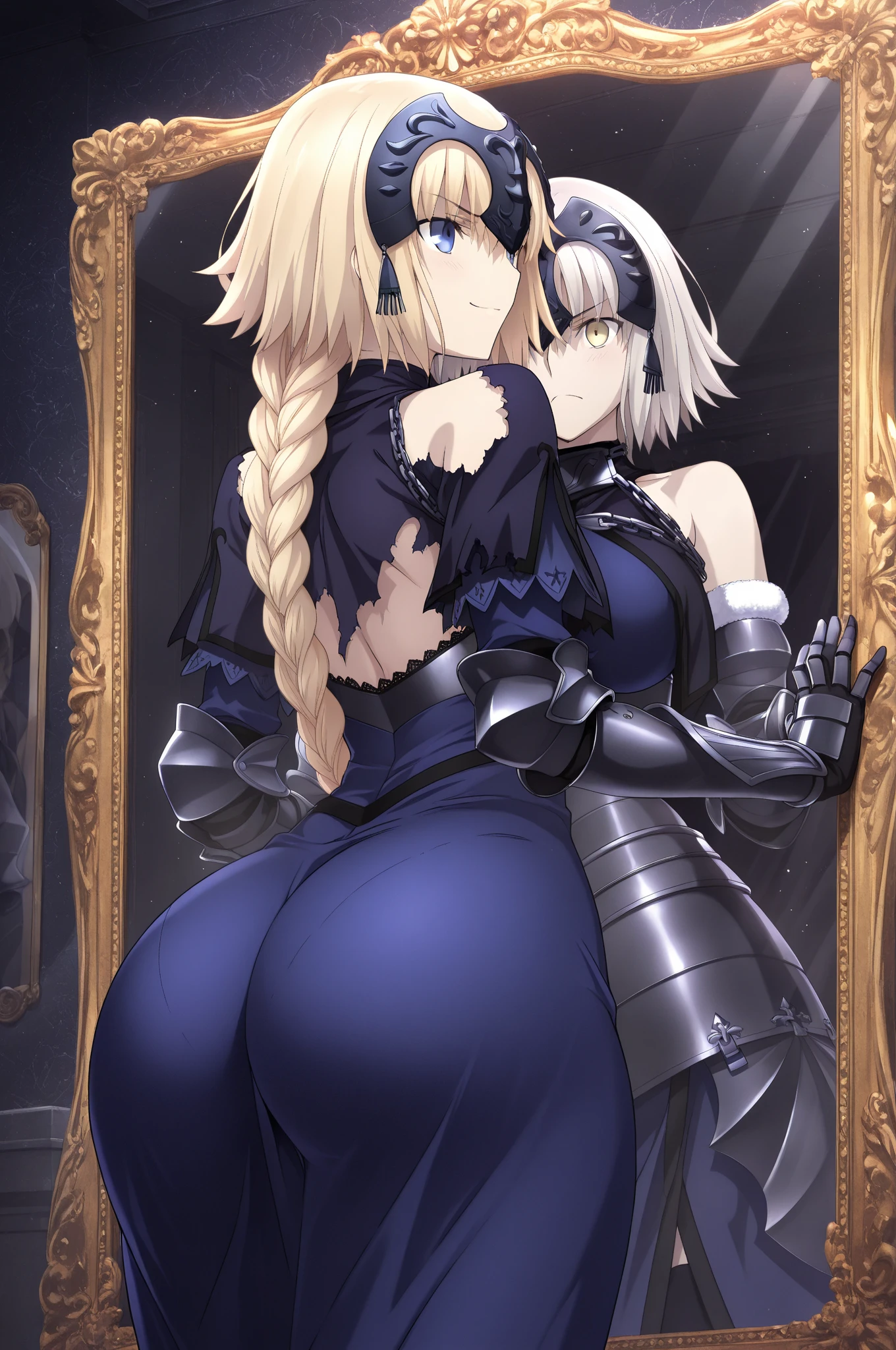dark fantasy,in a dark dungeon,1girl, pov, top-down bottom-up, multiple boys, (fellatio:1.4), minotaur, masterpiece, best quality, highly detailed、black_thigh strap,Sexy human female knight、Slut、Blonde