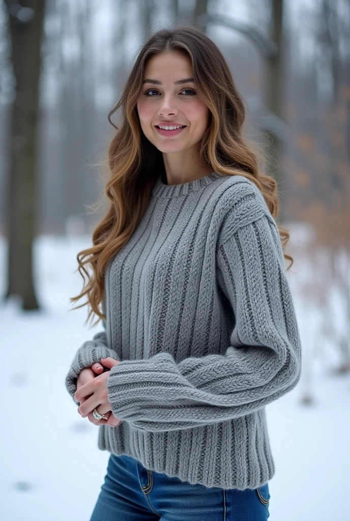 sexy model face blonde winter sky dress foto