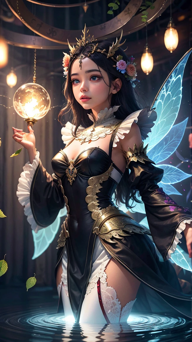 hi，ela！Please create a dark creature，Nice moth angel，Magical dark angel，pretty eyes。Explore your creativity，Depicting this mysterious and fictional creature。using vibrant colors、Unique shapes and interesting textures，Make your images unique and engaging。I'm glad to see you on the whole body，Random posture，Random gestures，Random costumes，Dark costumes，Dark magic，Black magic ball，An angel，prette，moths、(Dark magic，Invoke Magic，Magic Ball，Magic Ball，Magic butterflies fly around、Beautiful posture，Cast spells silently，burst:1.3)of artistic interpretation，