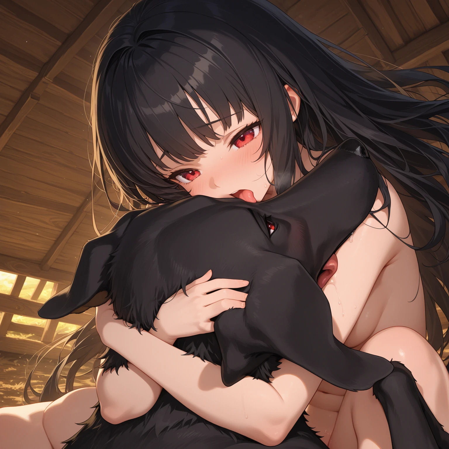 NSFW,masterpiece,Highest quality,High resolution,Very detailed,Ange\(Utawarerumono\),Small breasts,Iron Chains,Leather Collar,(Ecstasy face),(Frightened face),blush,(Sex slave),In the forest at night,campsite,tent,(Have sex),(Squirting),(trembling),heart,(Falling into Pleasure),Drooling,yield,Obedience,Obedience,(training),(Prisoner),(Being restrained),(rape),(rape),(Sexual treatment),Human trafficking,Orgy,Bukkake,Prone