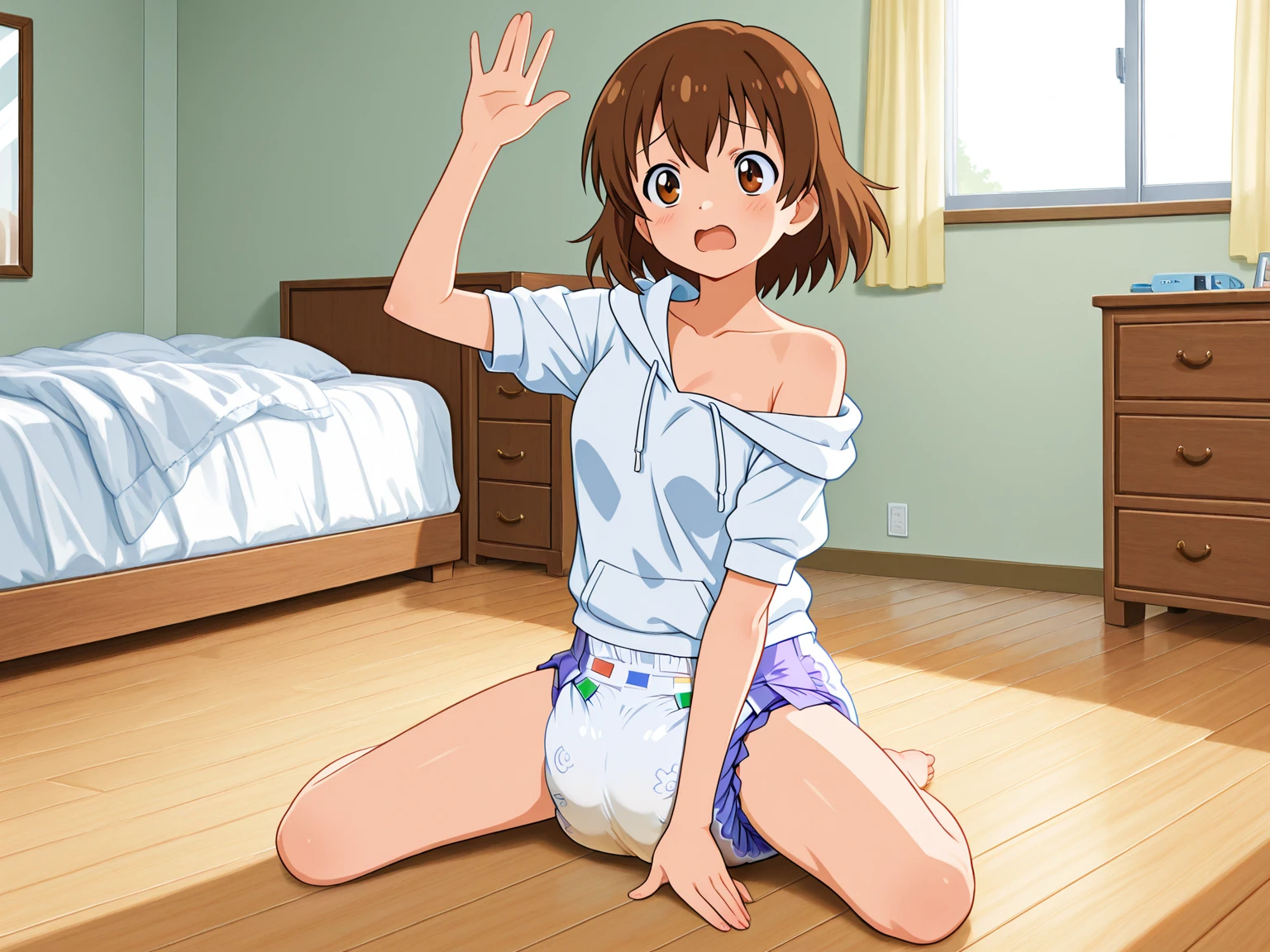 arm, hand behind head