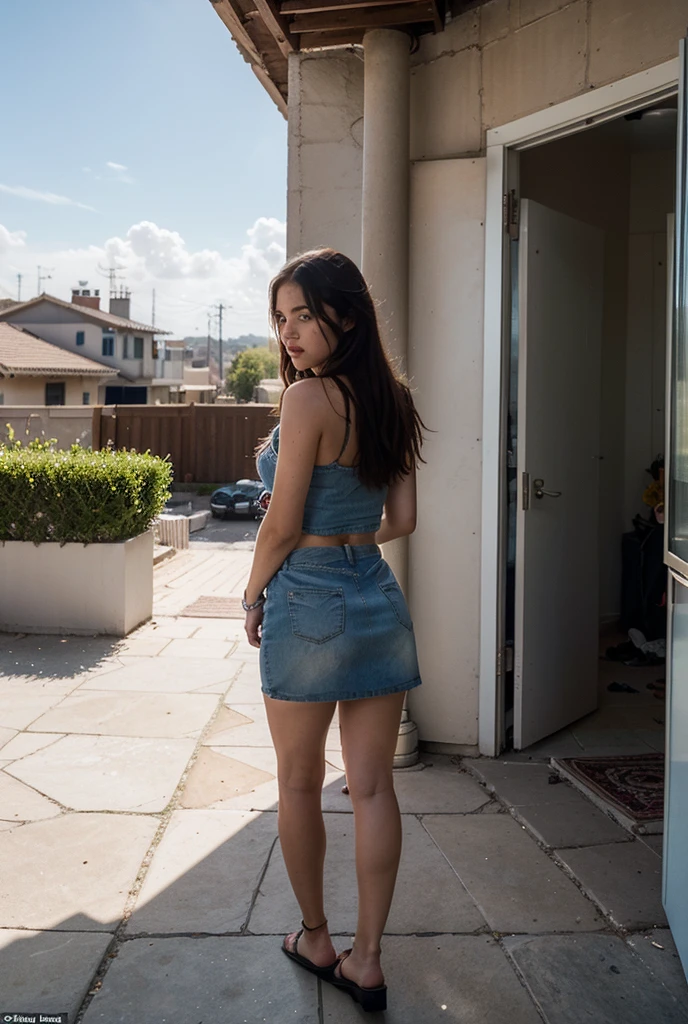 Beautiful 17 year old woman, Dark brown hair