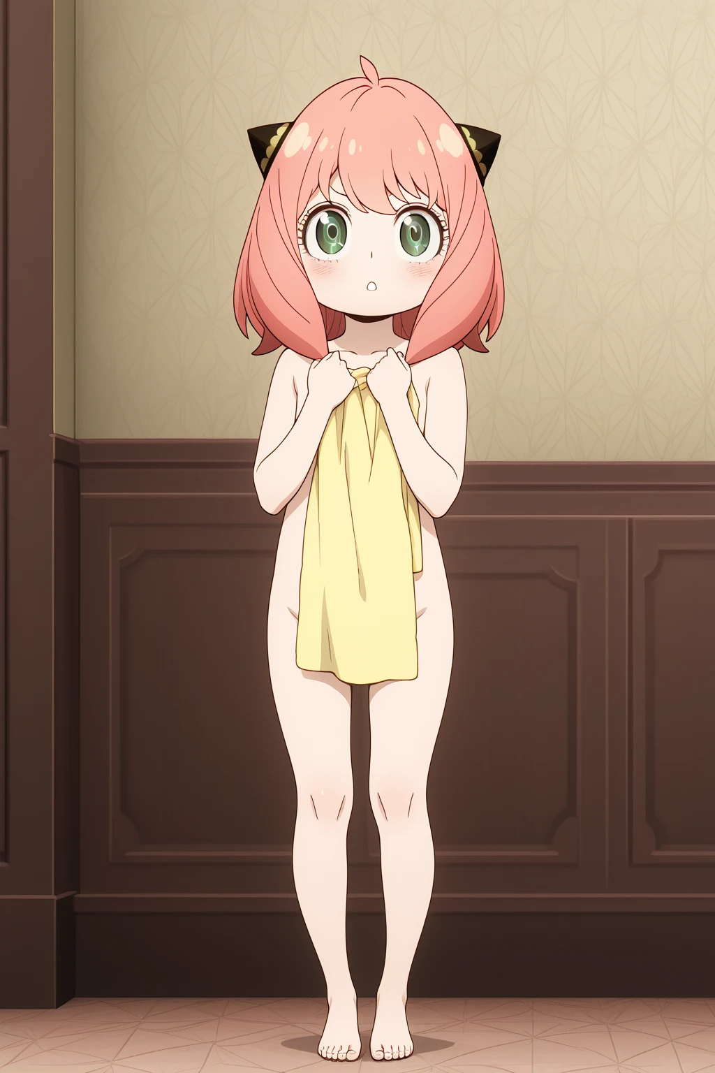 YS, 1girl, solo,, hairband,looking at viewer, perfect quality, good quality, masterpiece, HDR, UHD masterpiece, expensive quality, very_expensive_solve, big_file size, full color,(completely nude:1.2),pussy,niplles,(loli kid),