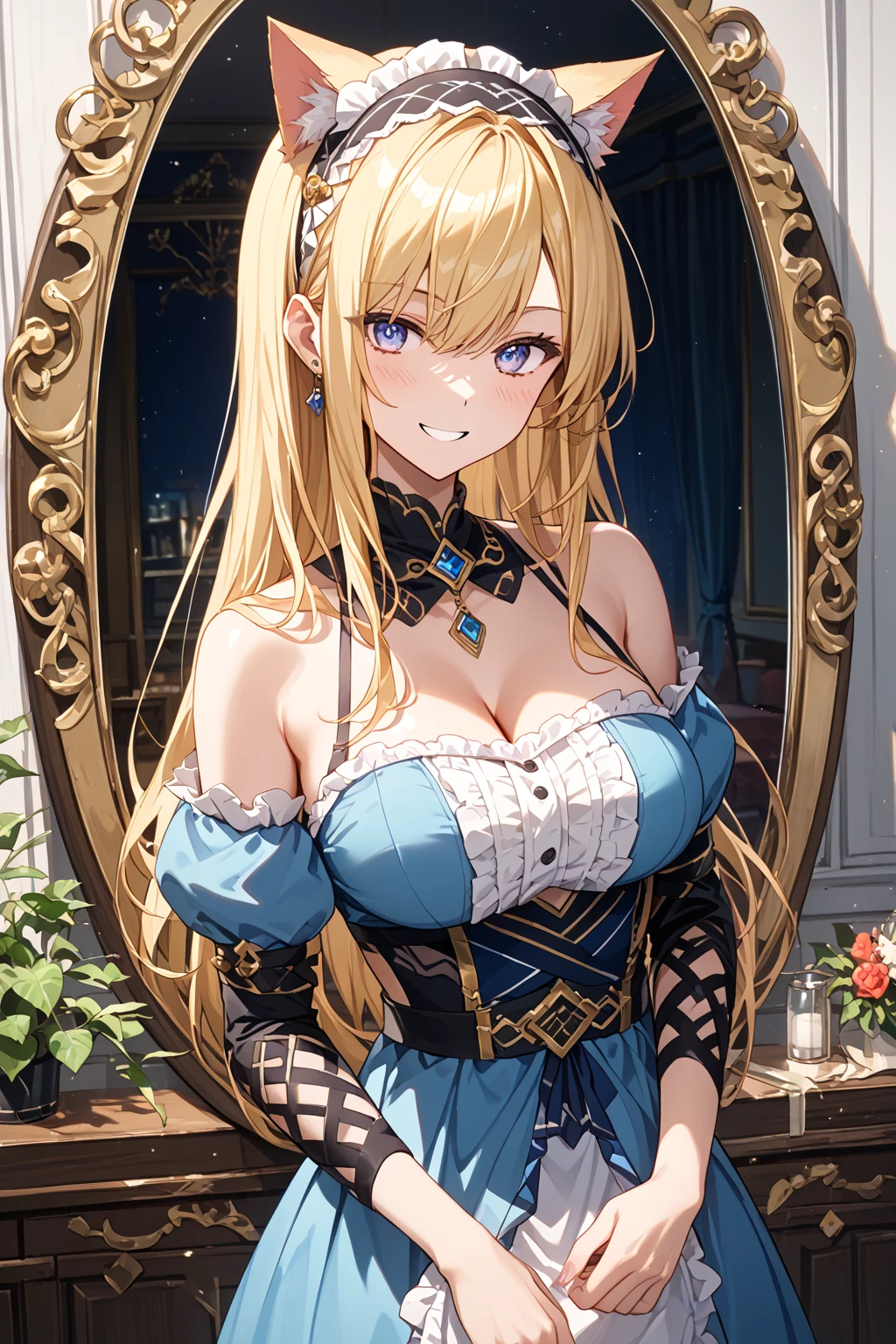 score_9, score_8_up, score_7_up, source_anime,1 girl, solo, Ravel Phenex dxd,blonde hair, blue eyes, drill hair, twintails, ribbon, twin drills, bow,
BREAK (masterpiece:1.2), best quality, high resolution,NSW ,unity 8k wallpaper, (illustration:0.8), (beautiful detailed eyes:1.6), extremely detailed face, perfect lighting, extremely detailed CG, (perfect hands, perfect anatomy),